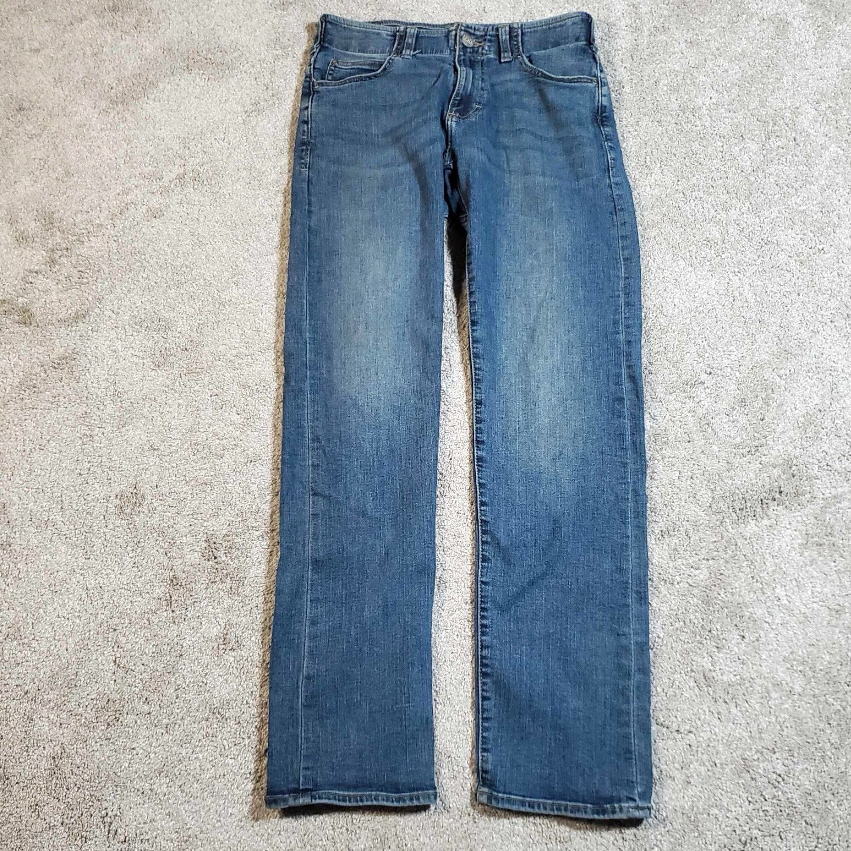 Lee LEE Jeans Mens Slim Fit Straight Leg 29x31 Blue Extreme Motion Stretch Denim 5-Pocket USA College Hip Hop Classic City American 80s? Size US 29 - 3 Thumbnail