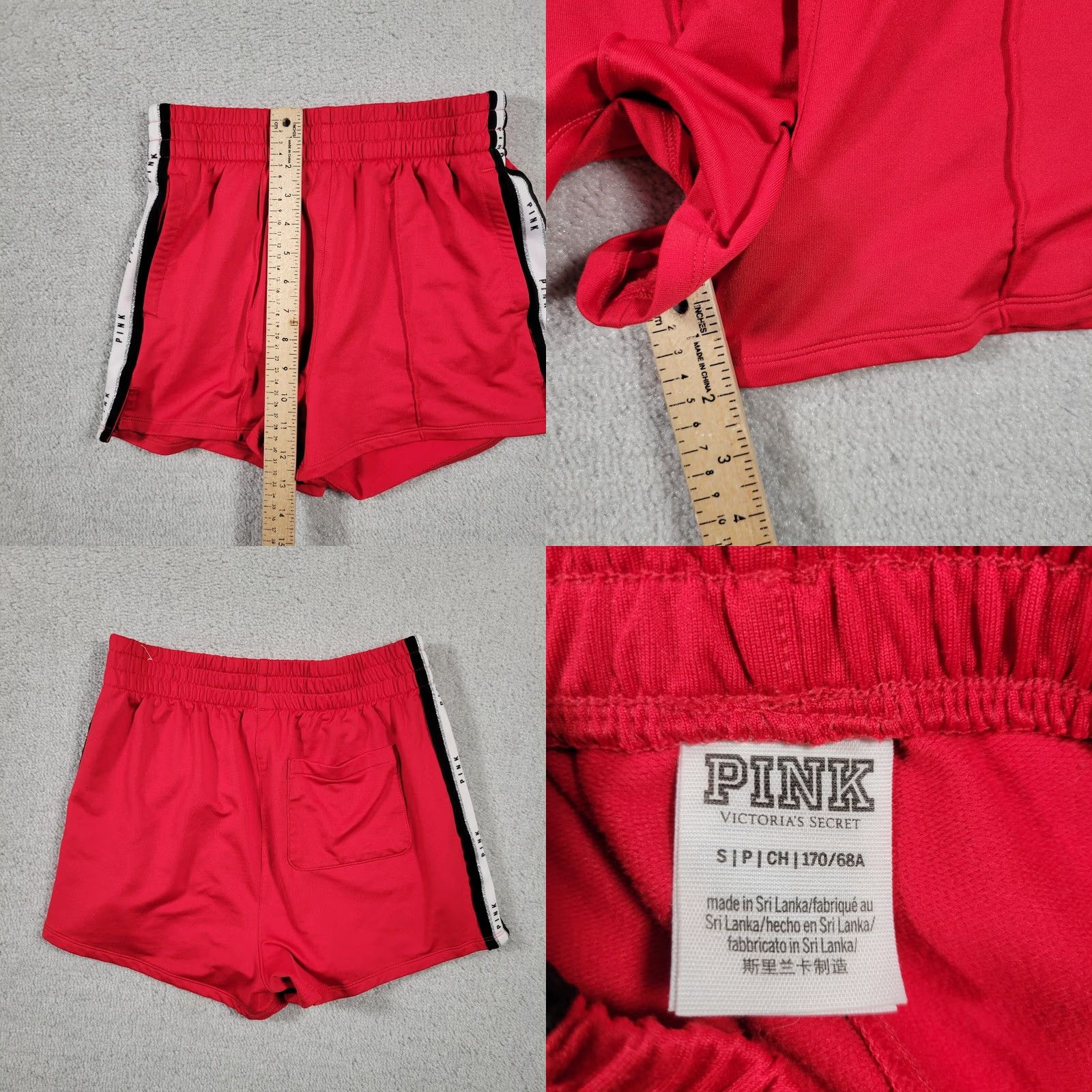 Victoria's Secret Pink Victoria's Secret Red Sport Track Mini Shorts Women’s Small Cheerleading Shorts Size 28" / US 6 / IT 42 - 8 Thumbnail