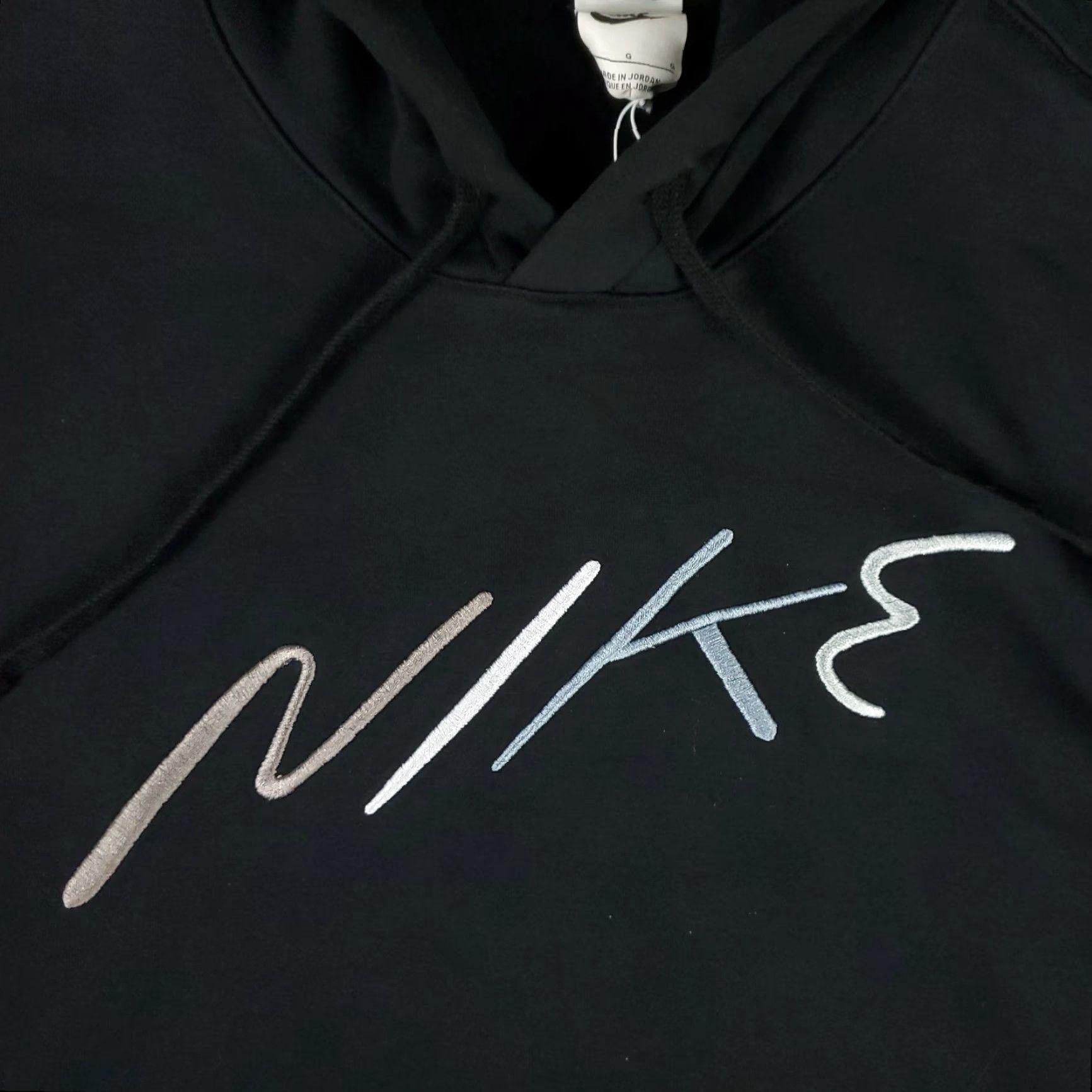 Nike Nike Hoodie Mens Large Black Swoosh Pullover Sweatshirt Sweatshirt Size US L / EU 52-54 / 3 - 3 Thumbnail