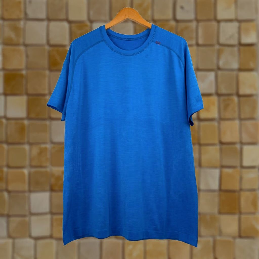 Lululemon Lululemon Shirt Men’s 2XL Blue Short Sleeve Regular Solid Logo Breathable Stretch Athletic Gym Jogging Weights Lululemon Stretch Your Head Size US XXL / EU 58 / 5 - 1 Thumbnail