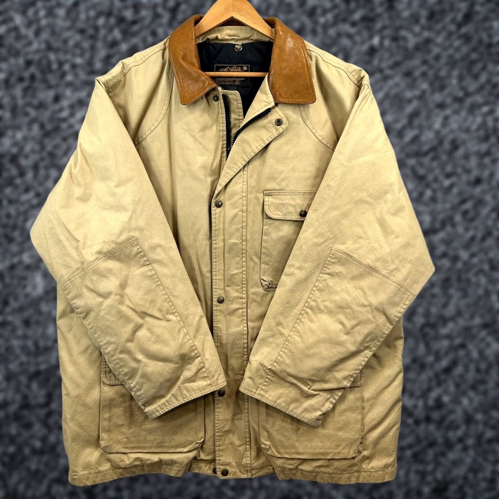 Eddie Bauer VINTAGE Eddie Bauer Goose Down Hunting Jacket Men’s XLT Size Made In USA Parka Long Water Resistant Beige USA 90s Outdoor Mens Down Jacket Size US XL / EU 56 / 4 - 1 Thumbnail