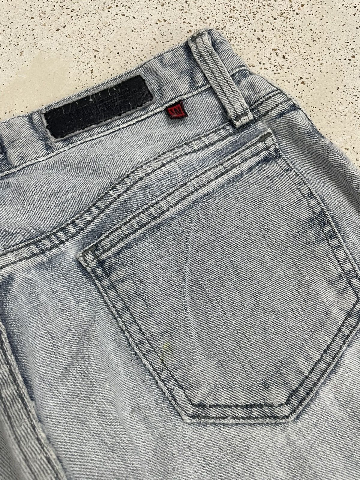 Edwin Low Rize Light Wash Soft Denim Distressed