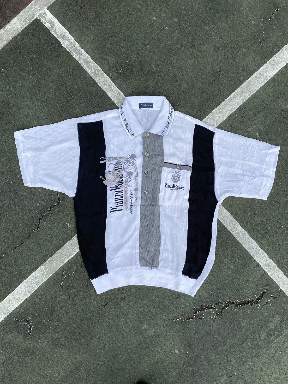 Japanese Brand 🔥Designer🔥 Piazza Valentino Polo Size US L / EU 52-54 / 3 - 1 Thumbnail