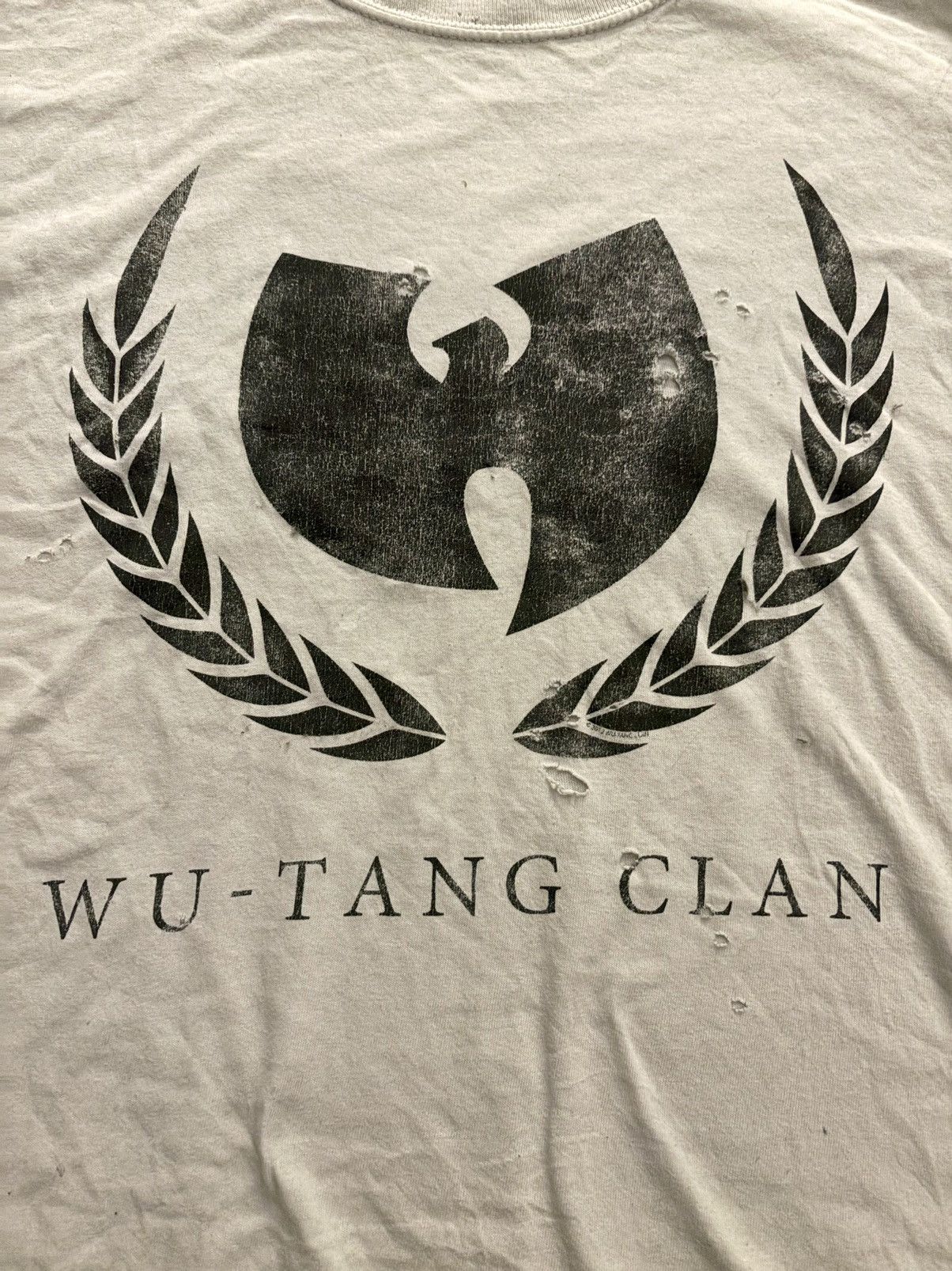 Rap Tees × Vintage WU TANG CLAN TRASHED TEE Size US XL / EU 56 / 4 - 2 Thumbnail