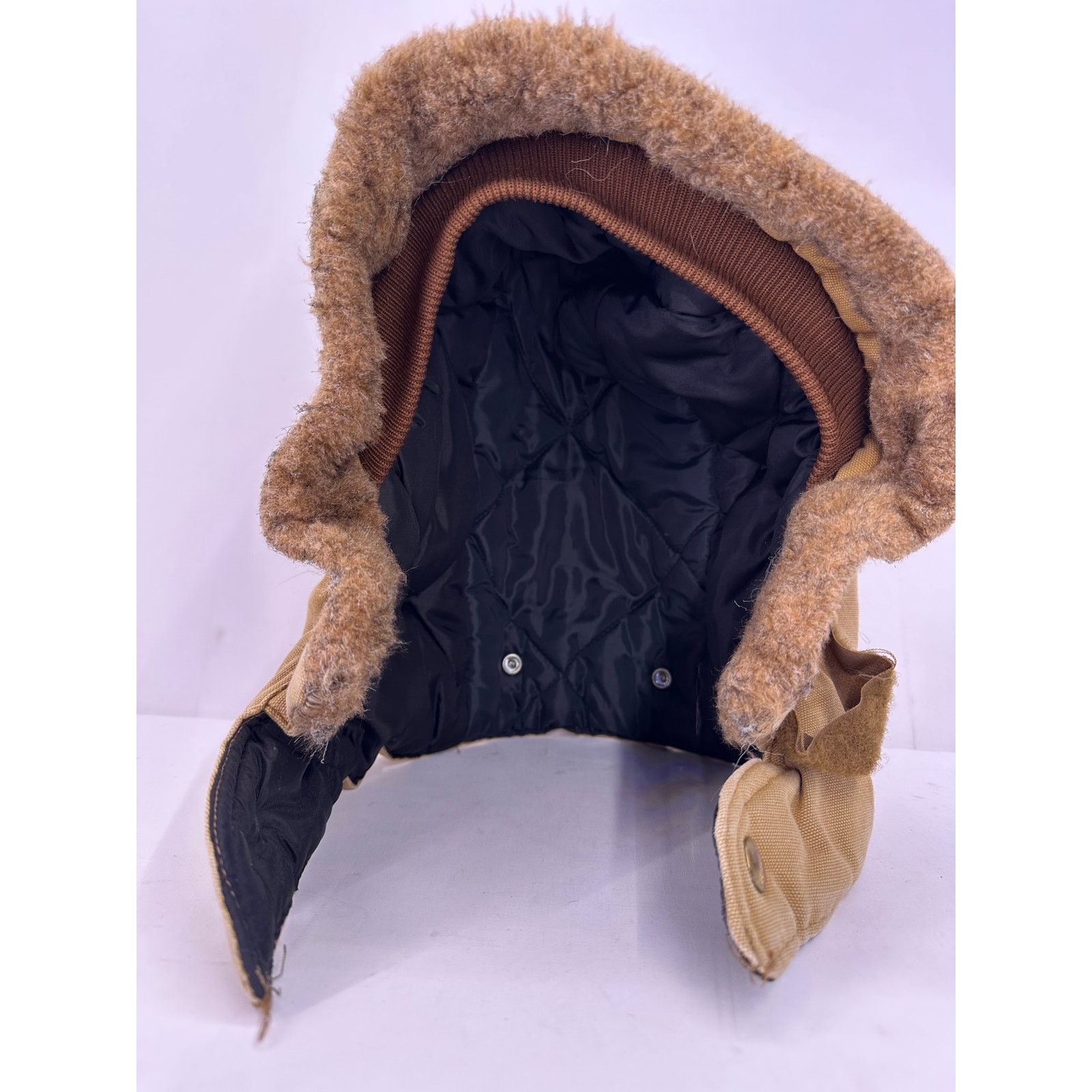 Carhartt Vintage Carhartt Hood Brown Quilt Lined Faux Fur Snap Size ONE SIZE - 3 Thumbnail