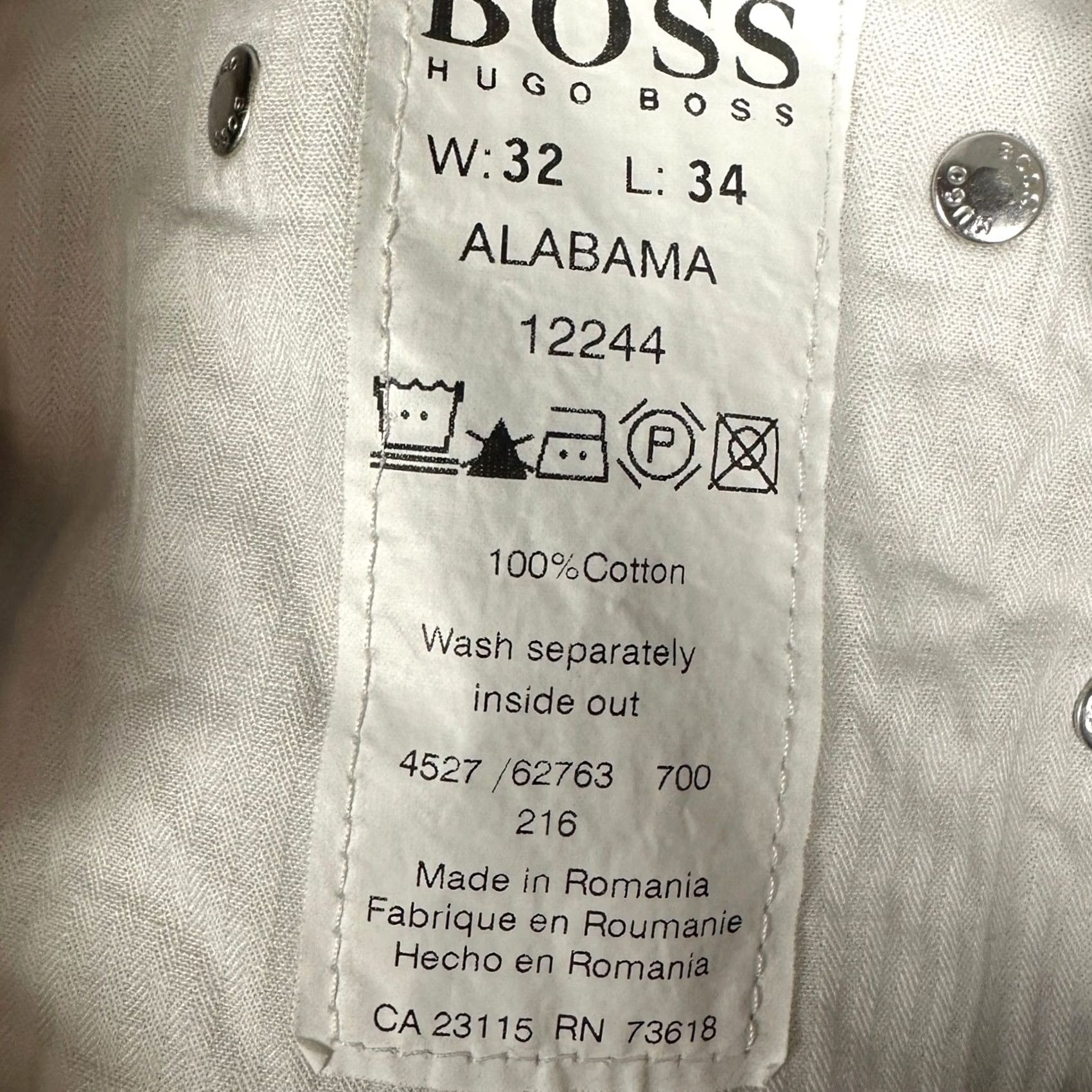 Hugo Boss Hugo Boss Alabama Corduroy Pants Beige 5-Pocket Straight Leg Mens 32x34 Chino Flat Front Size US 32 / EU 48 - 5 Thumbnail