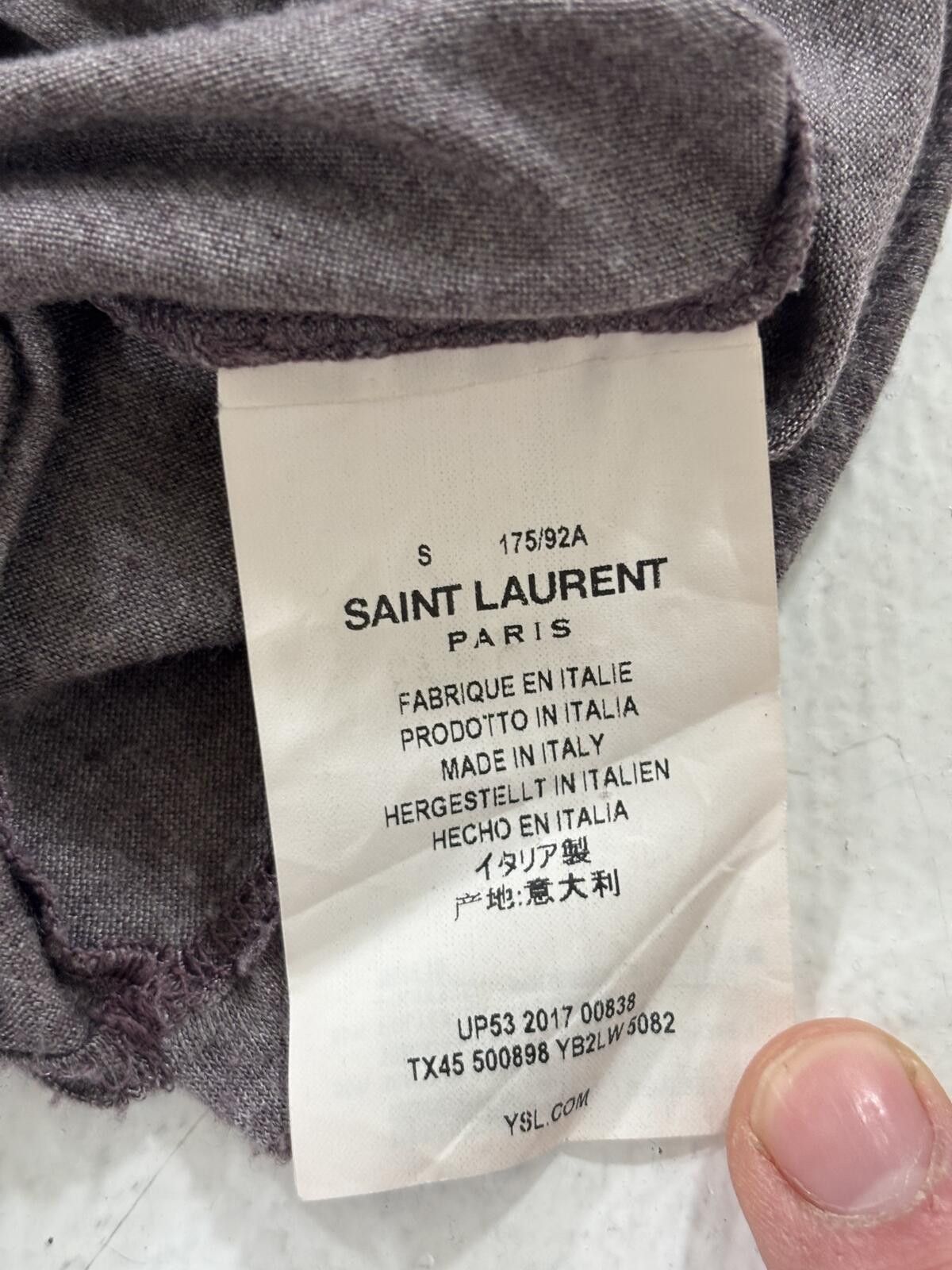 Saint Laurent Paris Saint Laurent Paris Logo T-Shirt Size US S / EU 44-46 / 1 - 5 Thumbnail