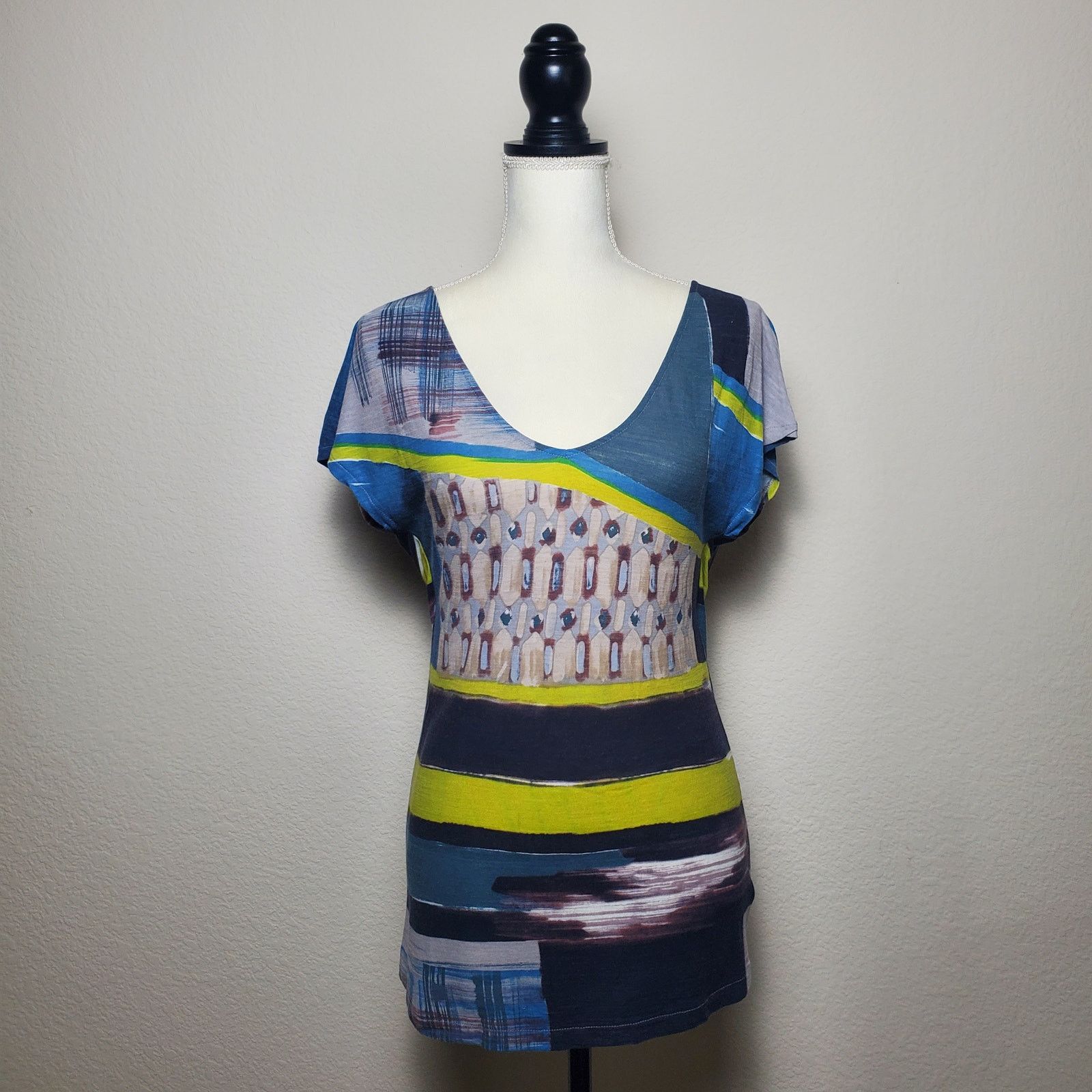 Anthropologie Anthropologie Multicolor Abstract Top XS Size XS / US 0-2 / IT 36-38 - 1 Thumbnail