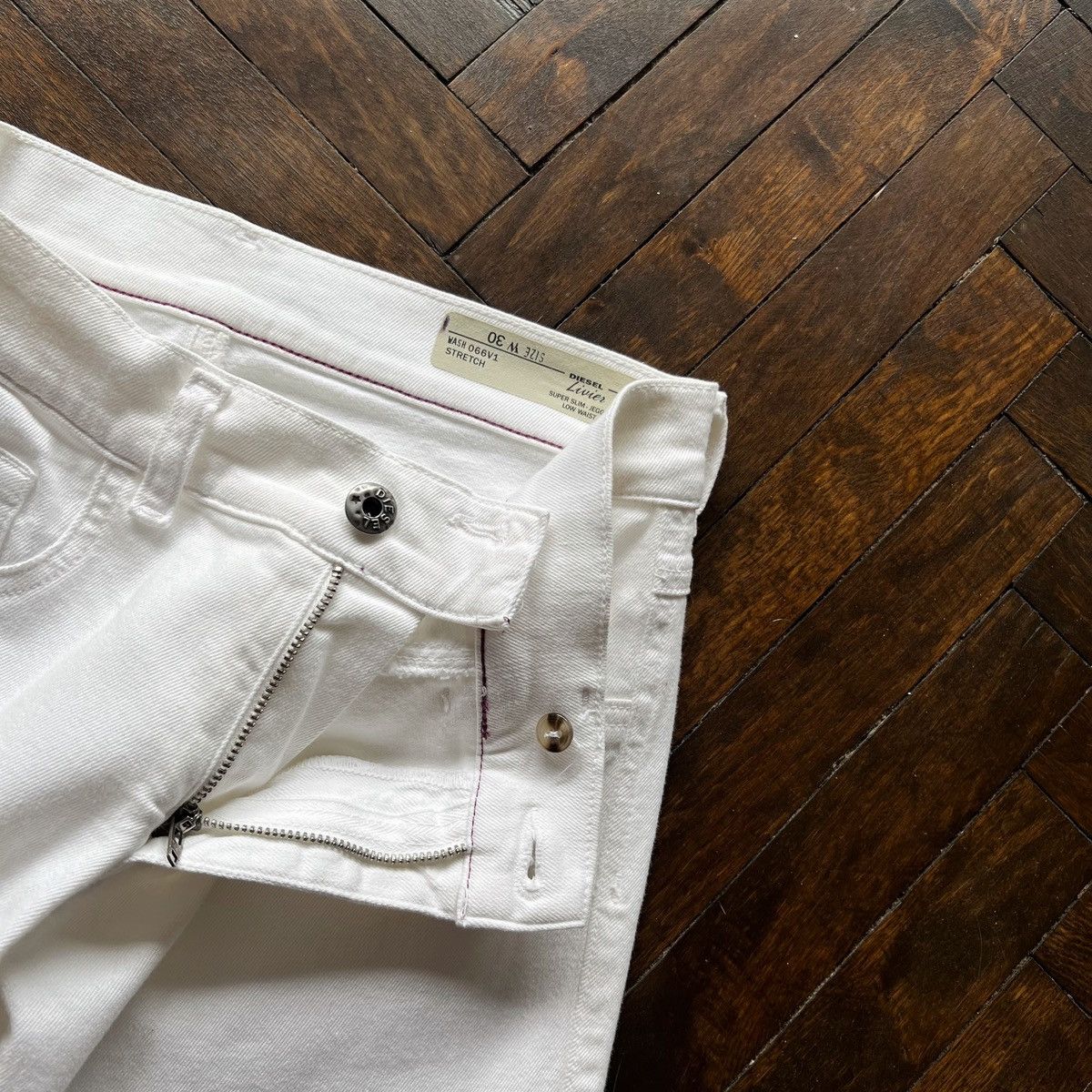 Designer × Diesel Diesel Livier Womens White Super Slim Jegging Jeans 066V1 Size 30" / US 8 / IT 44 - 6 Thumbnail
