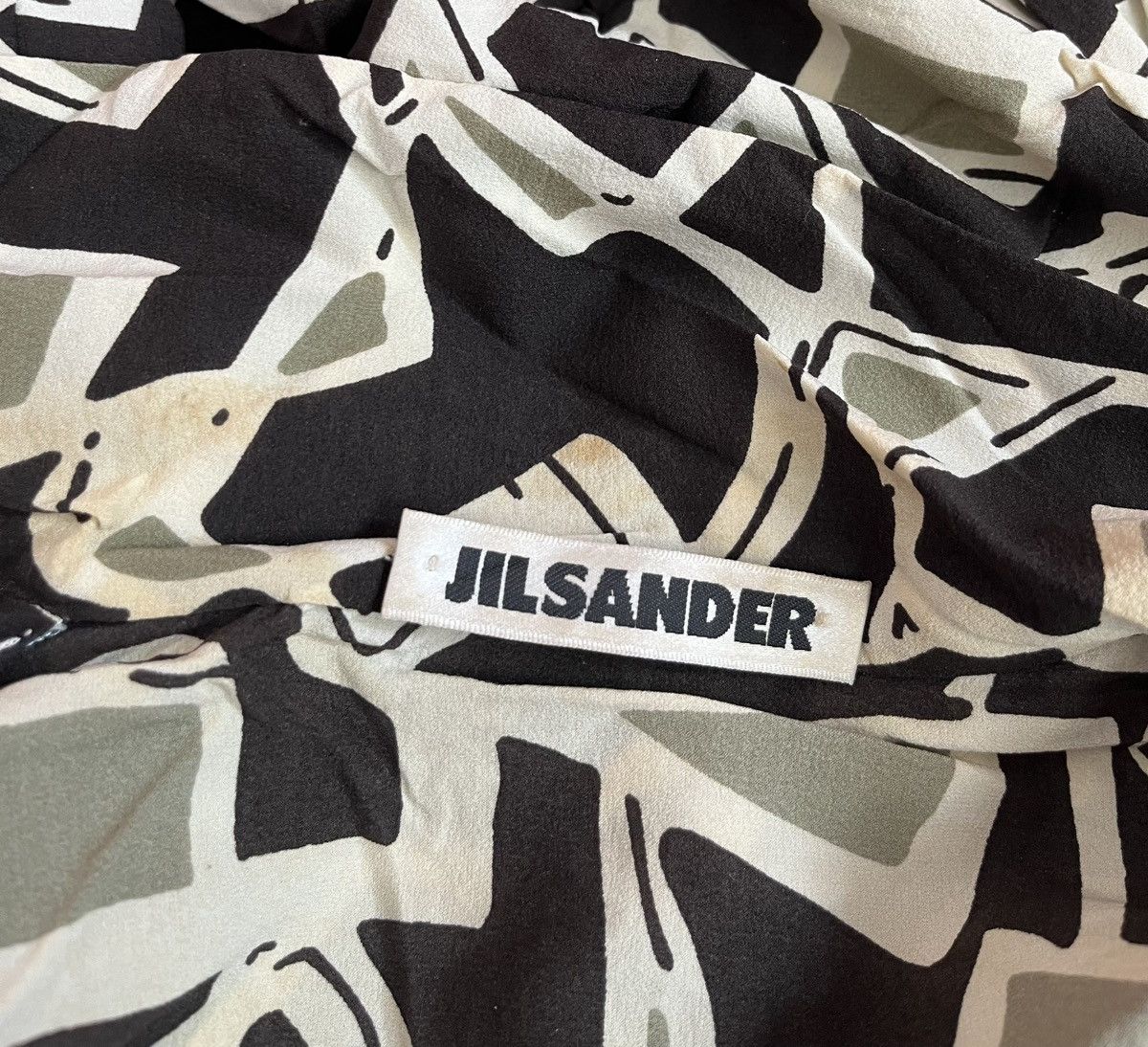 Jil Sander Vintage jil sander abstract flowy silk open collar shirt Size US S / EU 44-46 / 1 - 8 Thumbnail