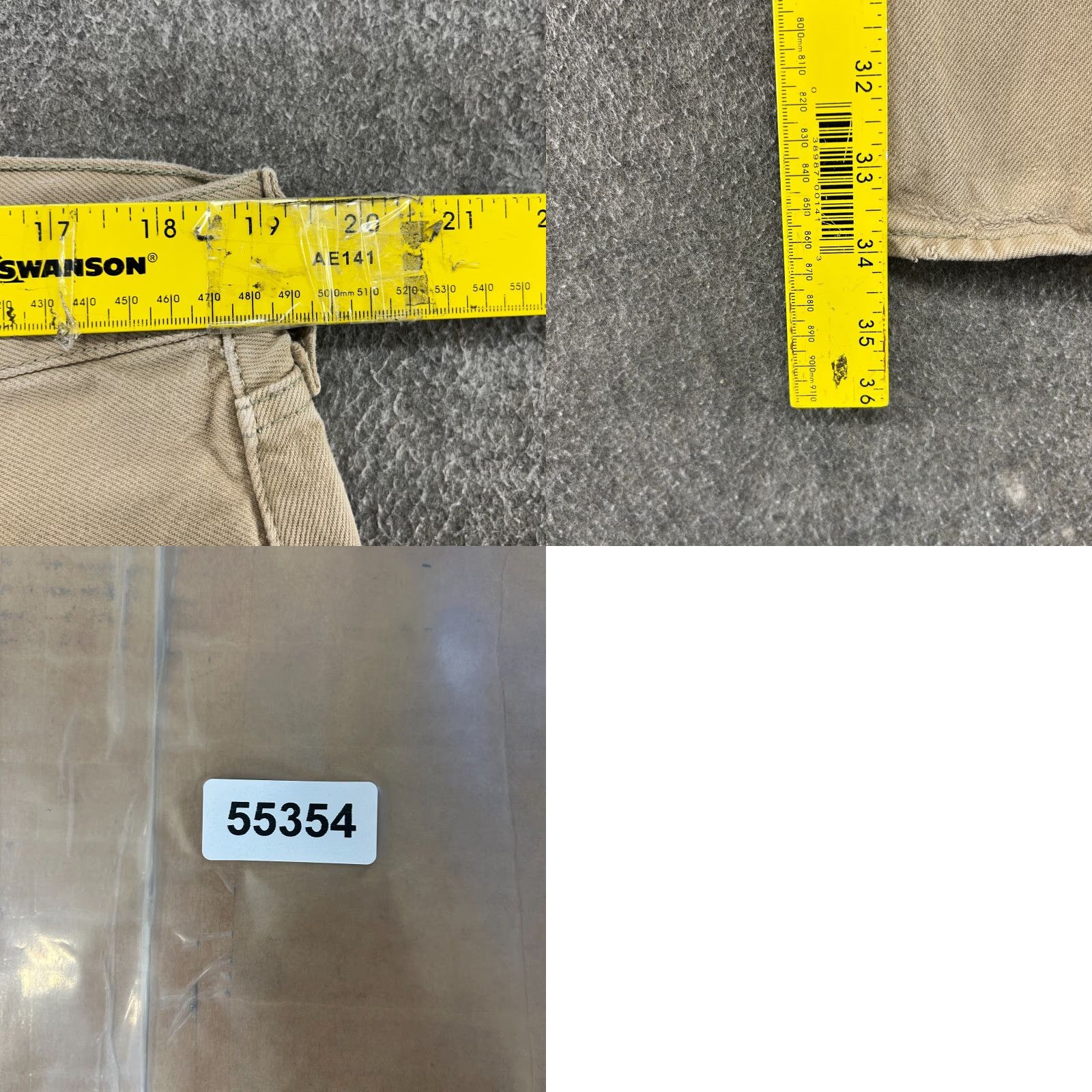 Levi's Levi's 501 Pants Mens 38x34 Brown Denim Regular Fit Distressed Light Wash Straight Leg Size US 38 / EU 54 - 11 Thumbnail