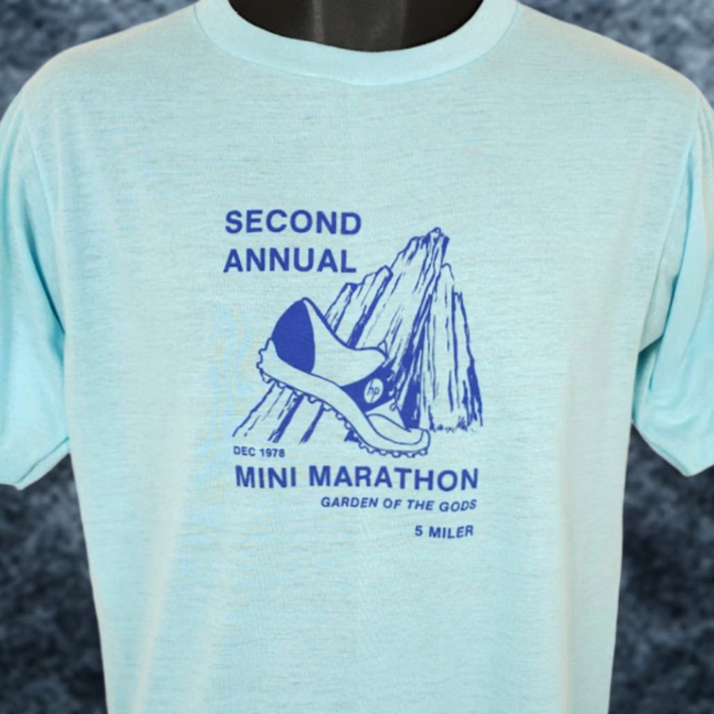 Vintage VINTAGE Hewlett Packard HP Marathon T Shirt Mens Size Medium 70s 78 Made In USA Size US M / EU 48-50 / 2 - 1 Thumbnail