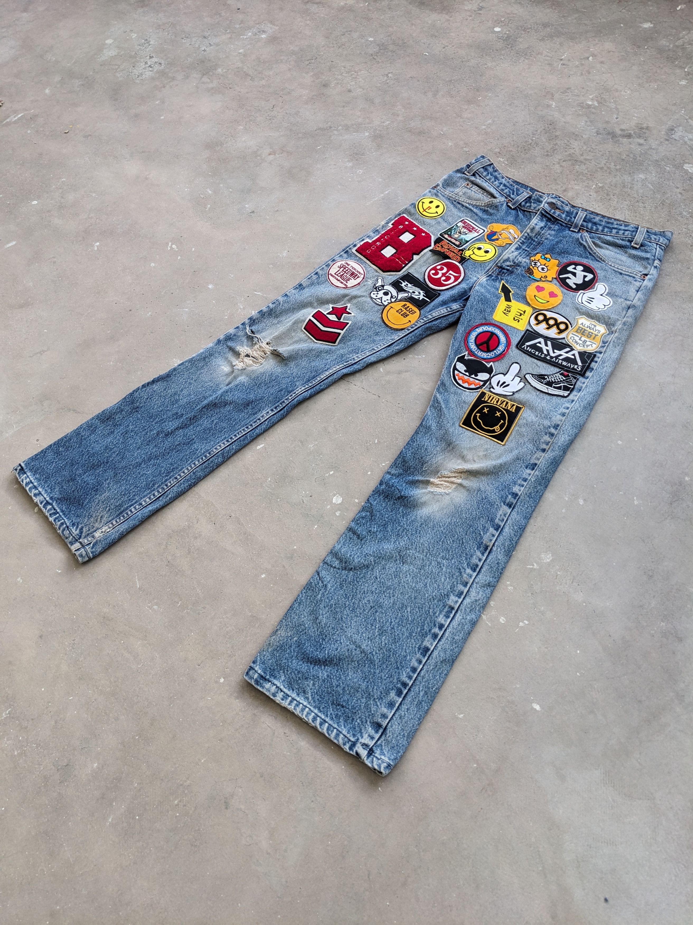 Levi's × Levi's Vintage Clothing × Vintage Vintage Levis Bootcut 517 Flare Jeans Patches Size US 31 - 2 Thumbnail