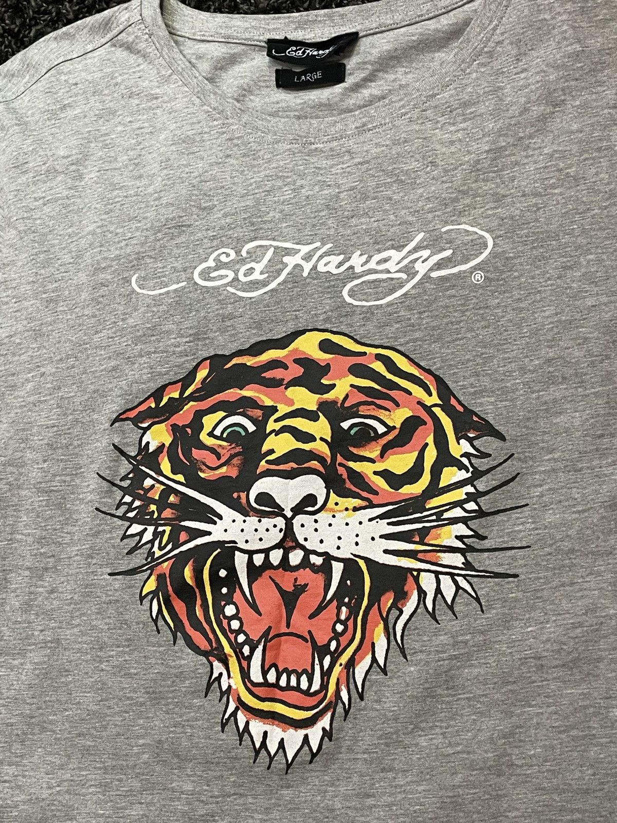 Ed Hardy VINTAGE ED HARDY TIGER LOGO Y2K T-SHIRT TOP Japan Style Size US L / EU 52-54 / 3 - 3 Thumbnail