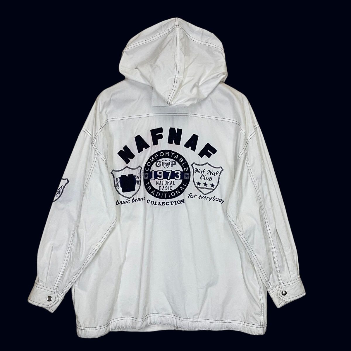 Issey Miyake Vintage 90s Naf Naf By Issey Miyake Zipper Hoodie Jacket Size US L / EU 52-54 / 3 - 1 Thumbnail