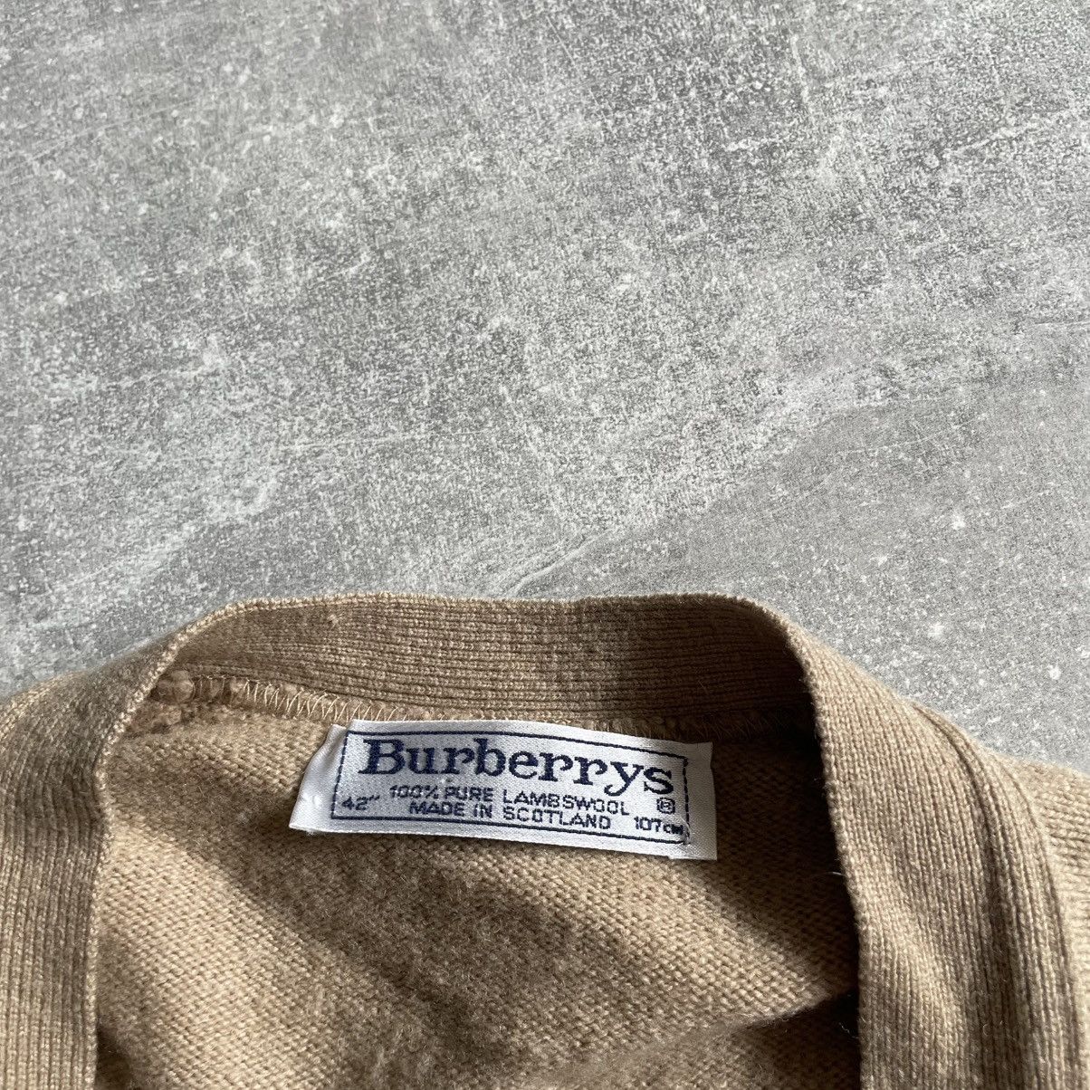 Burberry × Vintage VINTAGE BURBERRY 90s CARDIGAN beige old money sweater luxury Size US M / EU 48-50 / 2 - 2 Thumbnail