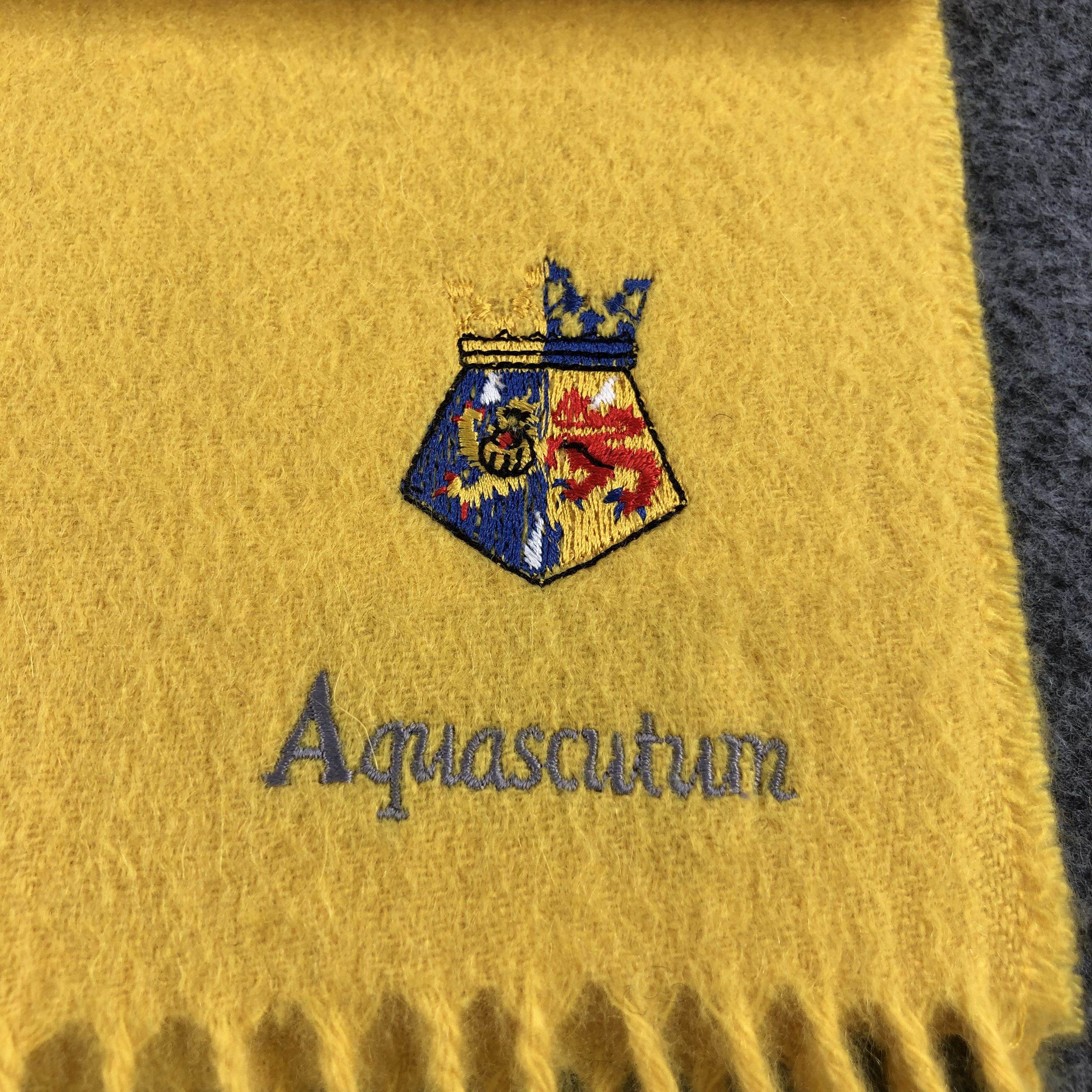 Aquascutum Aquascutum Yellow Cashmere Scarf Muffler V823 Size ONE SIZE - 4 Thumbnail