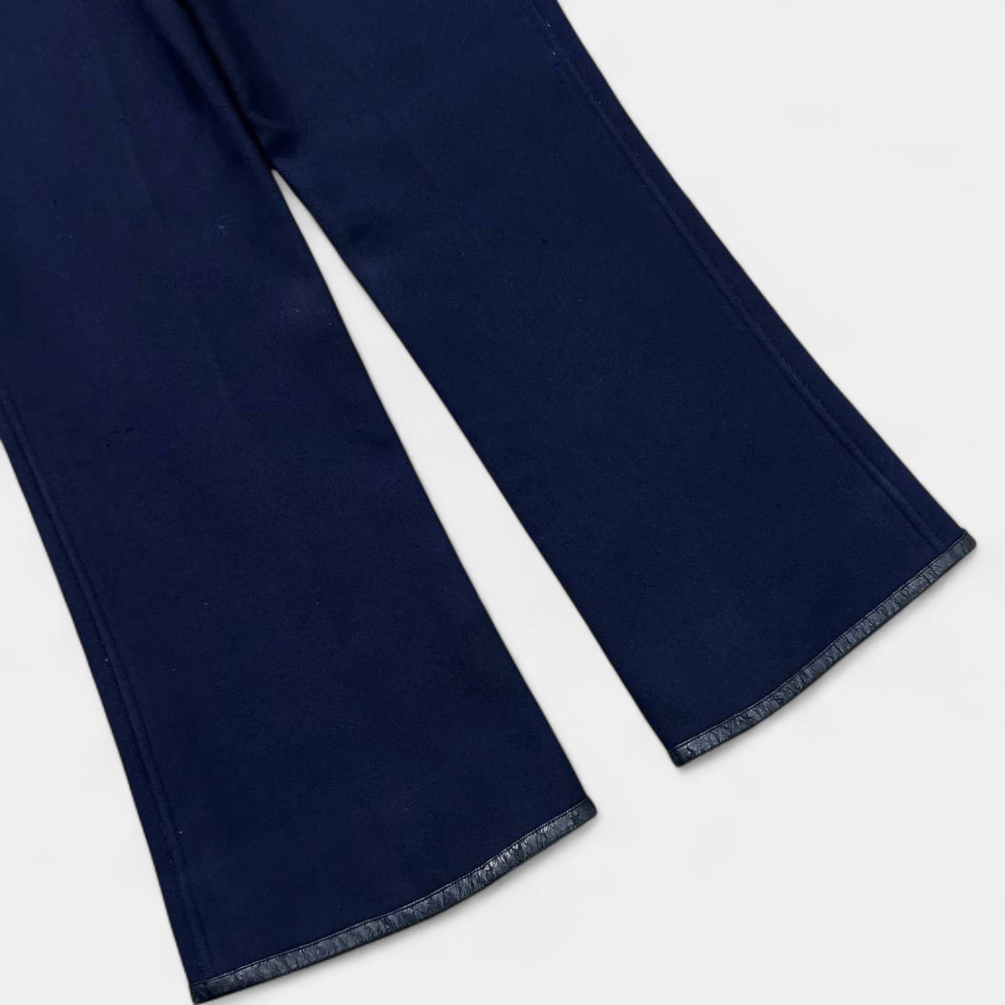 Courreges Courreges Paris Vintage Wide Leg Wool Navy Pants Size 26" / US 2 / IT 38 - 2 Thumbnail