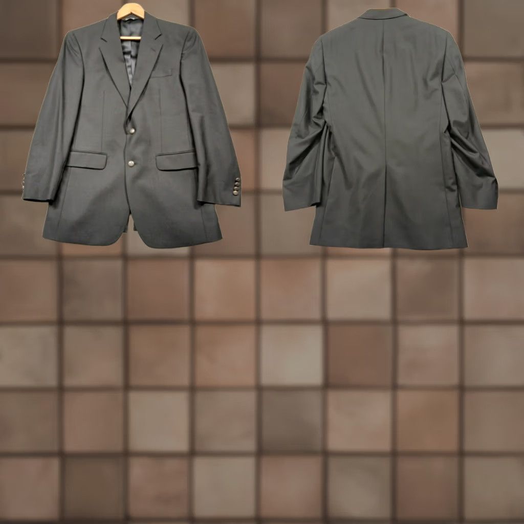 Jos. A. Bank Jos. A. Bank Wool Blazer Mens 40L Black Two Button Sport Coat Size 40R - 1 Thumbnail