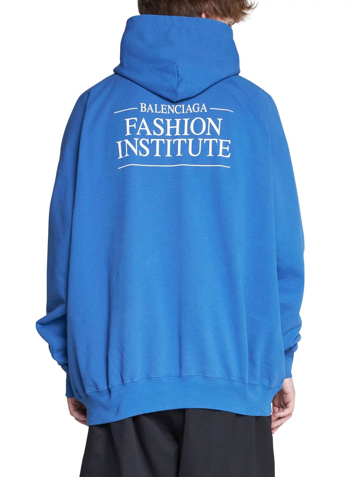 o1mt1gz0424 Log Printed Drawstring Hoodie in Blue