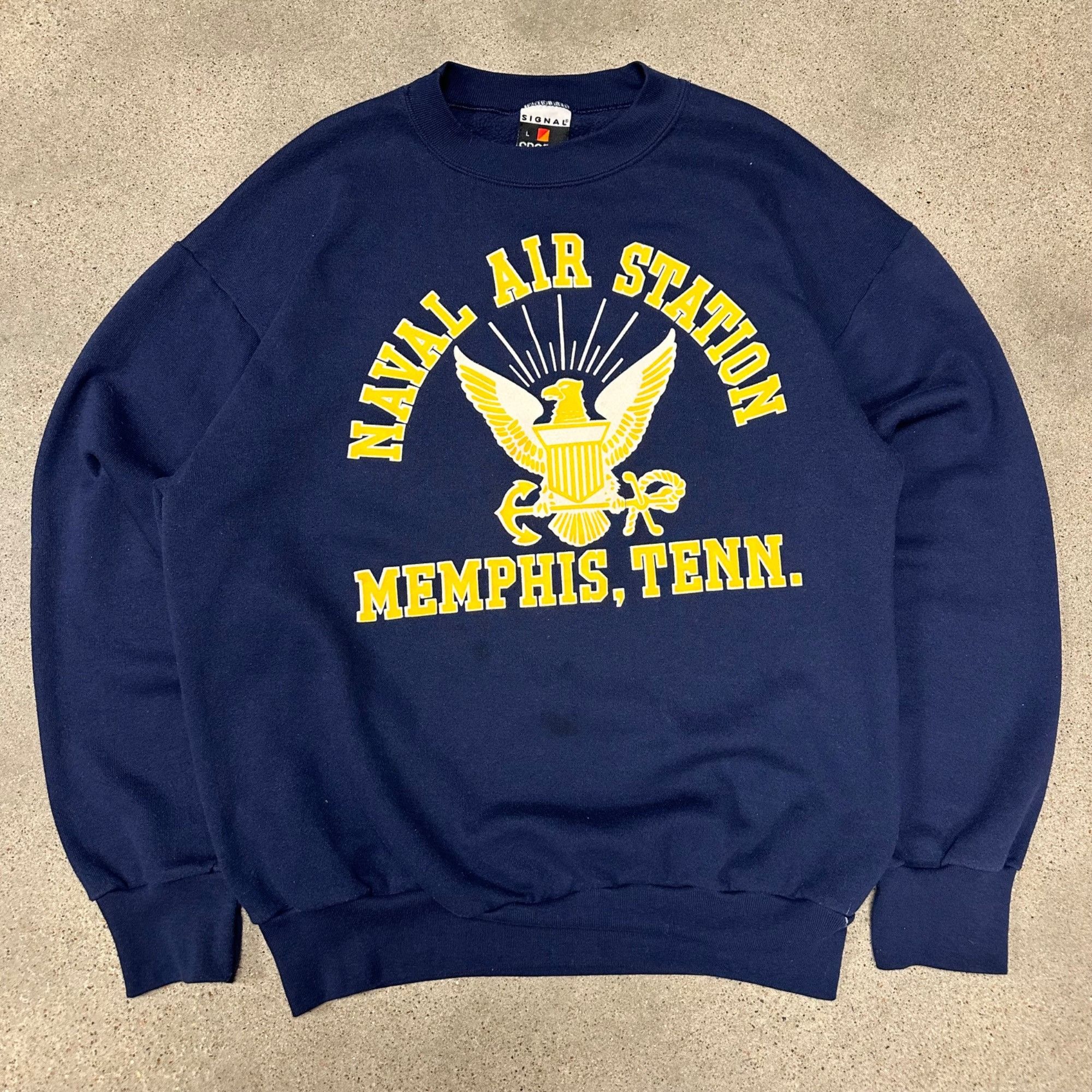 Vintage Vintage Naval Air Station Memphis TN Sweatshirt Size US L / EU 52-54 / 3 - 1 Thumbnail