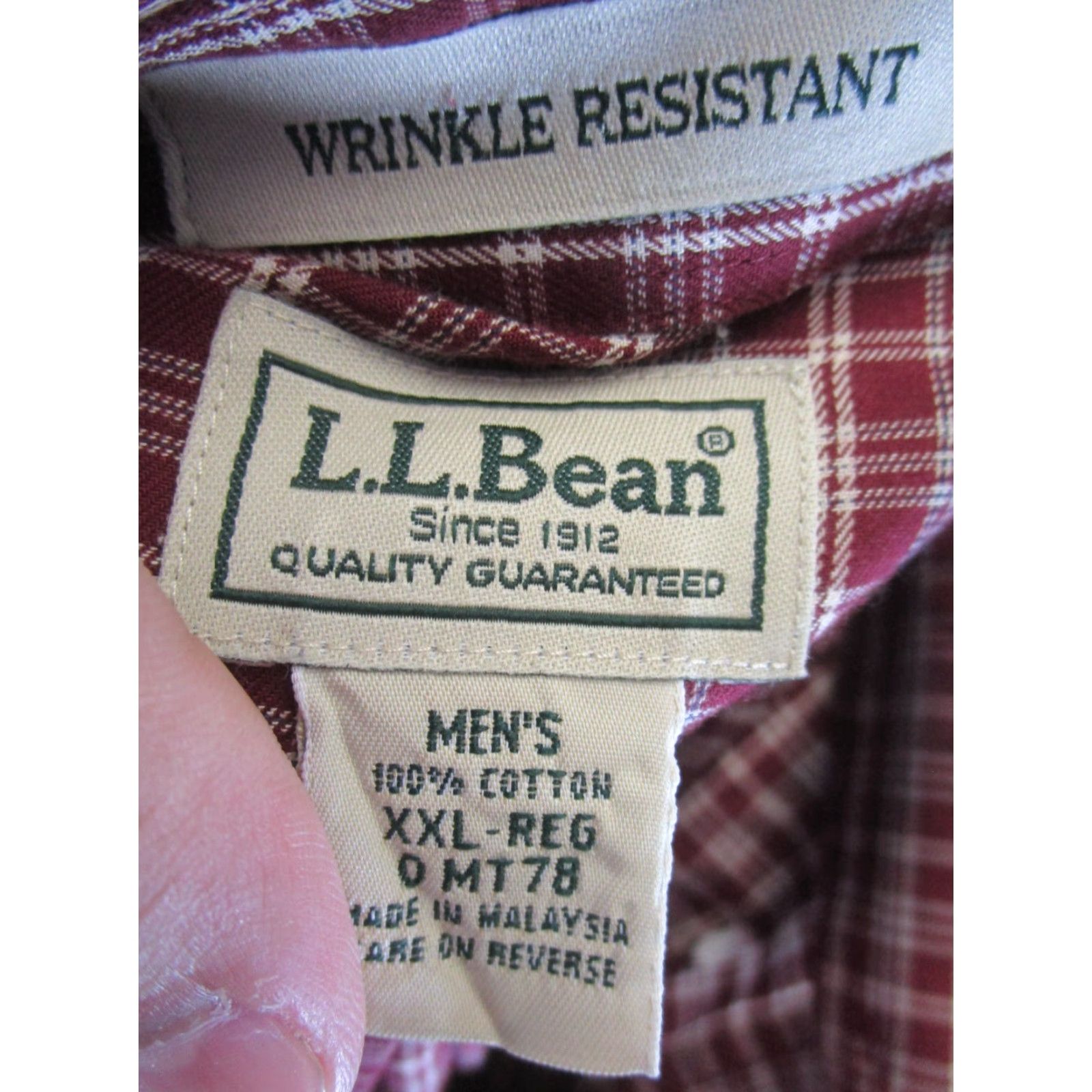 Vintage VINTAGE L.L. Bean Button-Up Shirt Mens 2XL Red Plaid Cotton Long Sleeve Outdoor Size US XXL / EU 58 / 5 - 6 Thumbnail
