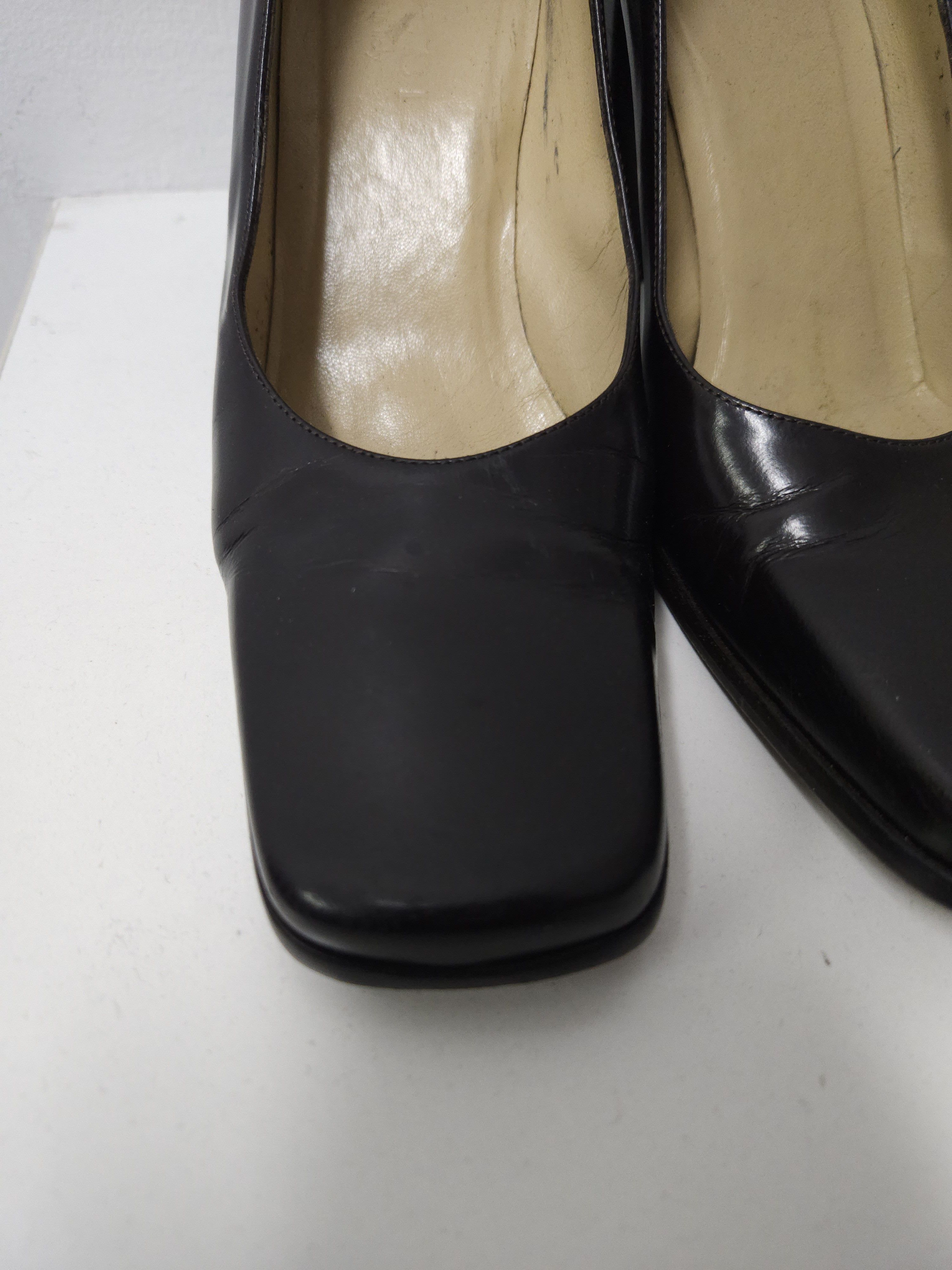 Gucci Archive Gucci square toe block heel pumps mules Size US 7 / IT 37 - 20 Thumbnail