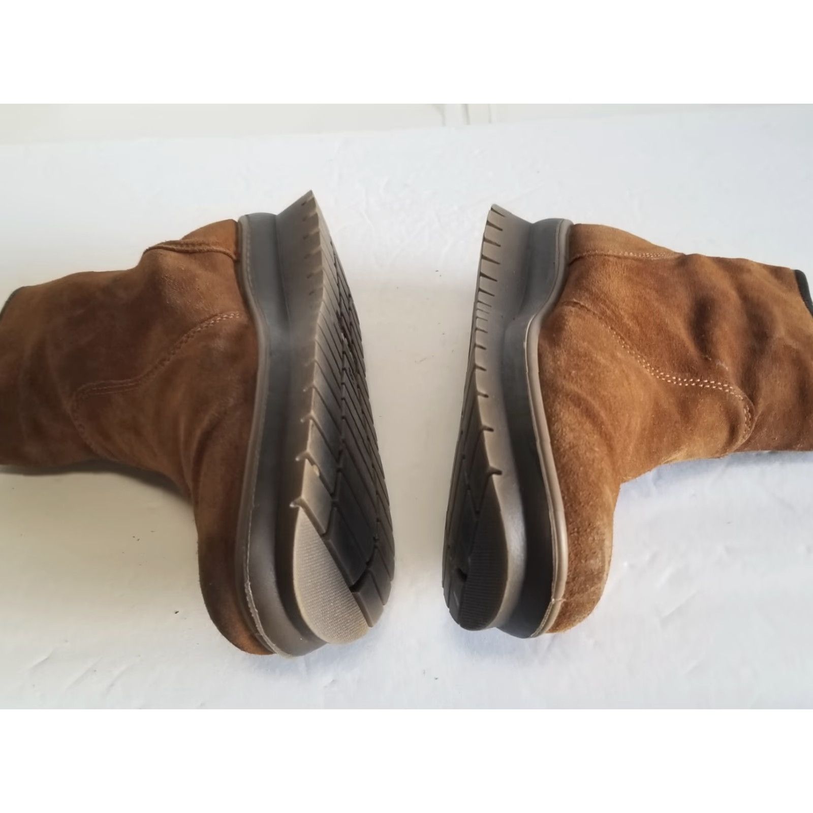 CO Igi & Co Ankle Boot Women Suede Leather Lining Rubber Sole Brown Zipper Made in Italy 39 (US 8.5) Winter Size US 9 / IT 39 - 7 Thumbnail