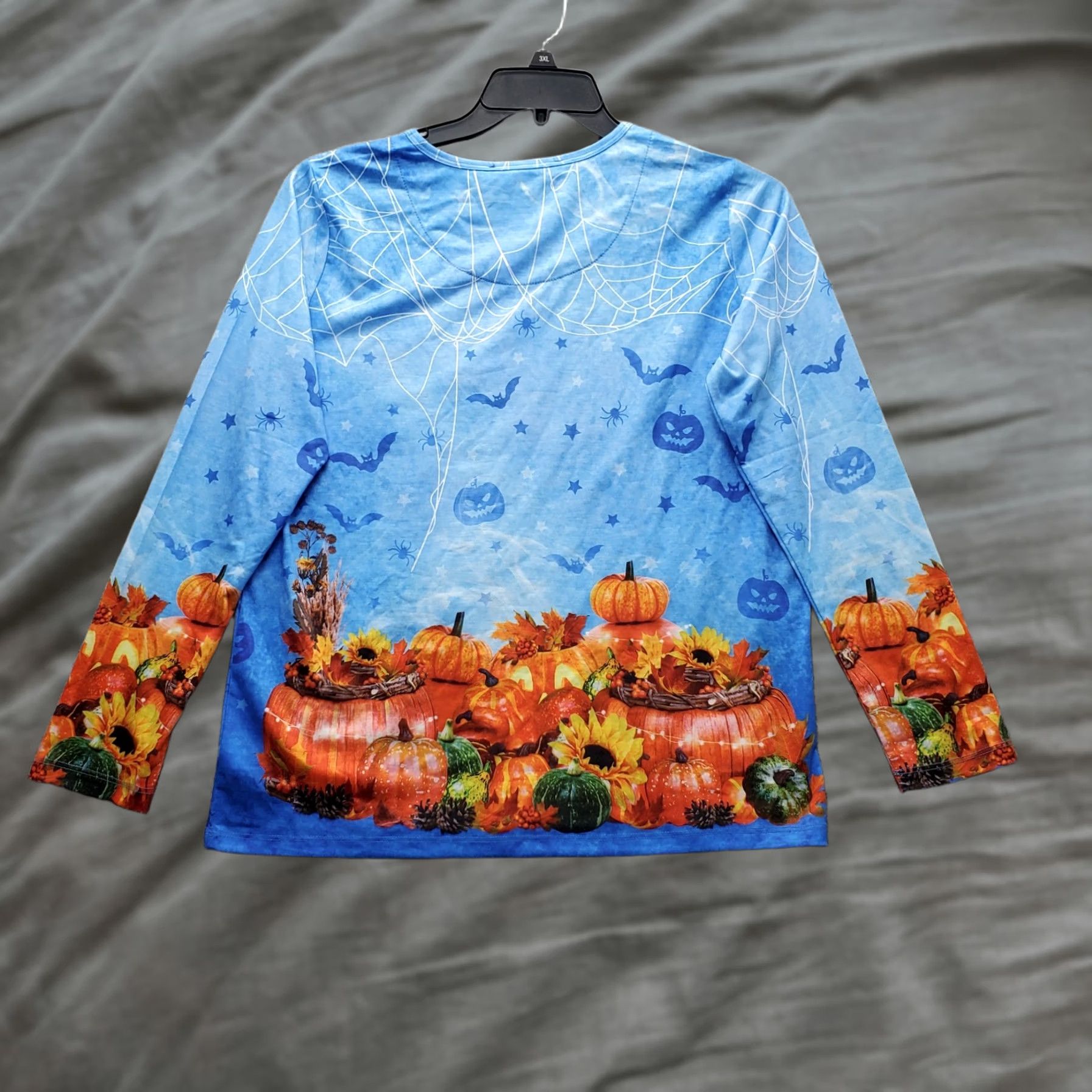 Gloria Vanderbilt Gloria Vanderbilt Halloween Shirt Womens M Multicolor Halloween Theme Long Sleeve Pullover Basic Stretch Breathable Casual Size M / US 6-8 / IT 42-44 - 1 Thumbnail