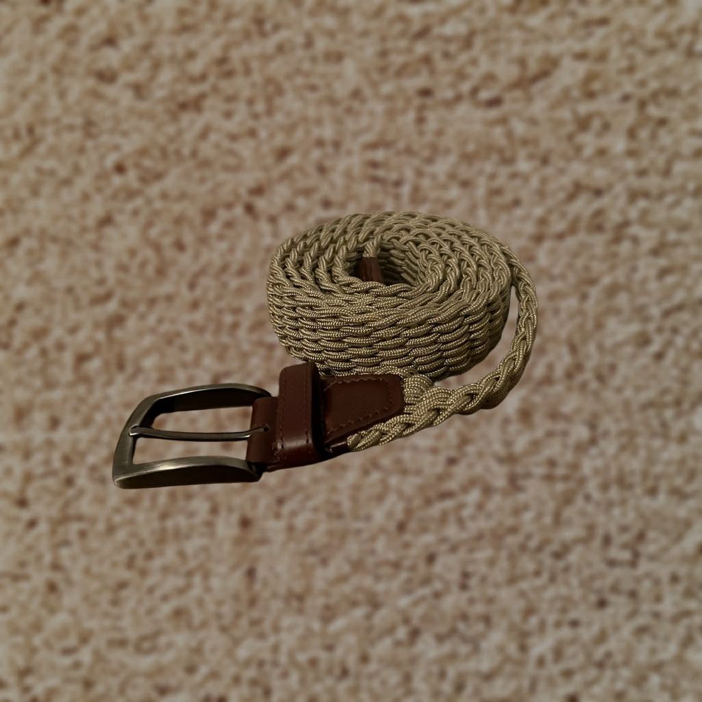 Johnston & Murphy Johnston & Murphy Stretch Knit Belt - Brown Mens 60 Size Tan Braided Size ONE SIZE - 1 Thumbnail