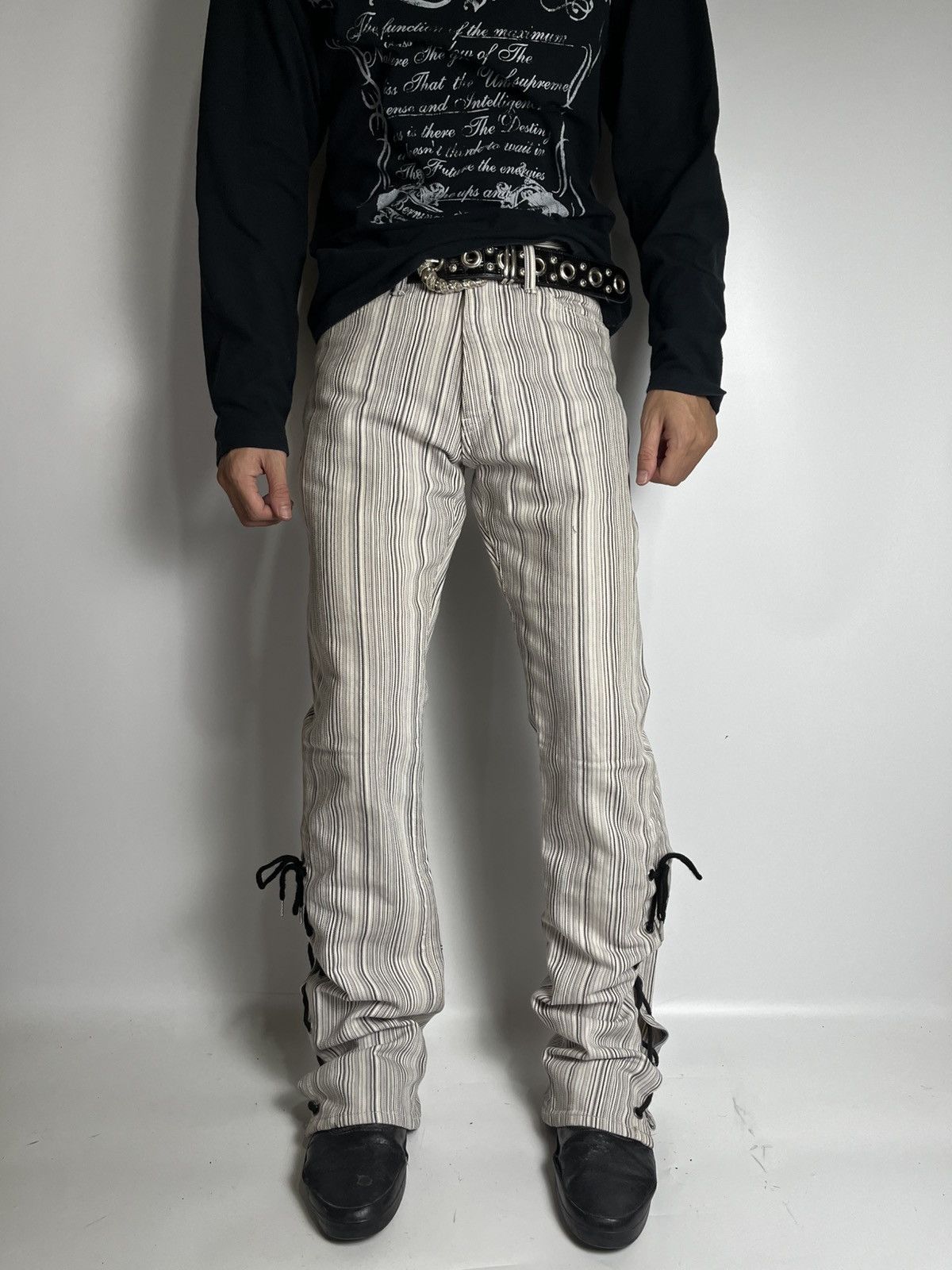 Jean × semanticdesign Lace up semanticdesign hikory pant vkei style japanese brand Size US 30 / EU 46 - 3 Thumbnail