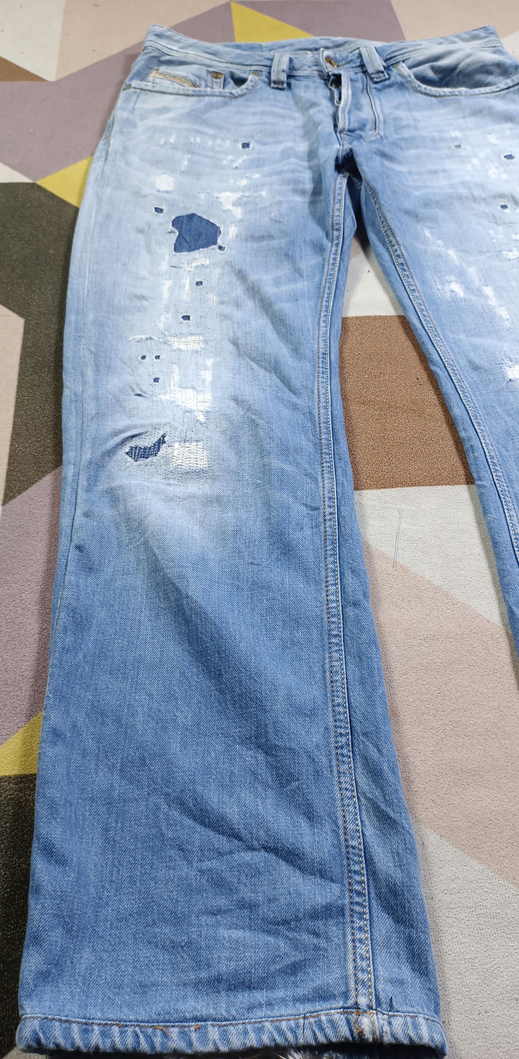 Diesel 🔥 Distressed Denim Diesel LARKEE straight cut Size US 32 / EU 48 - 10 Thumbnail
