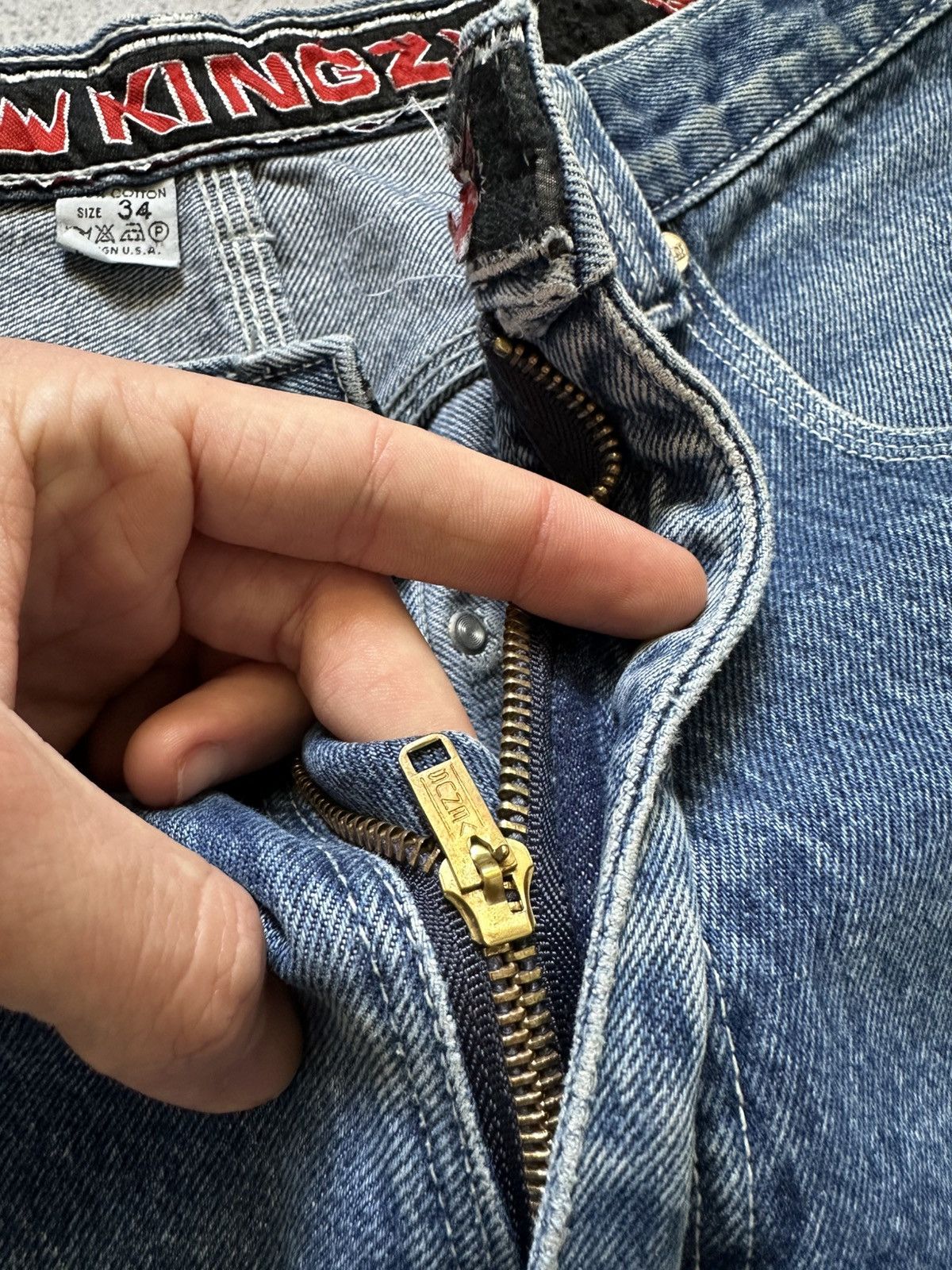 JNCO × Vintage Vintage Kingz Urban Gear Jeans Denim Baggy Fit Rap Y2K USA Size US 34 / EU 50 - 7 Thumbnail