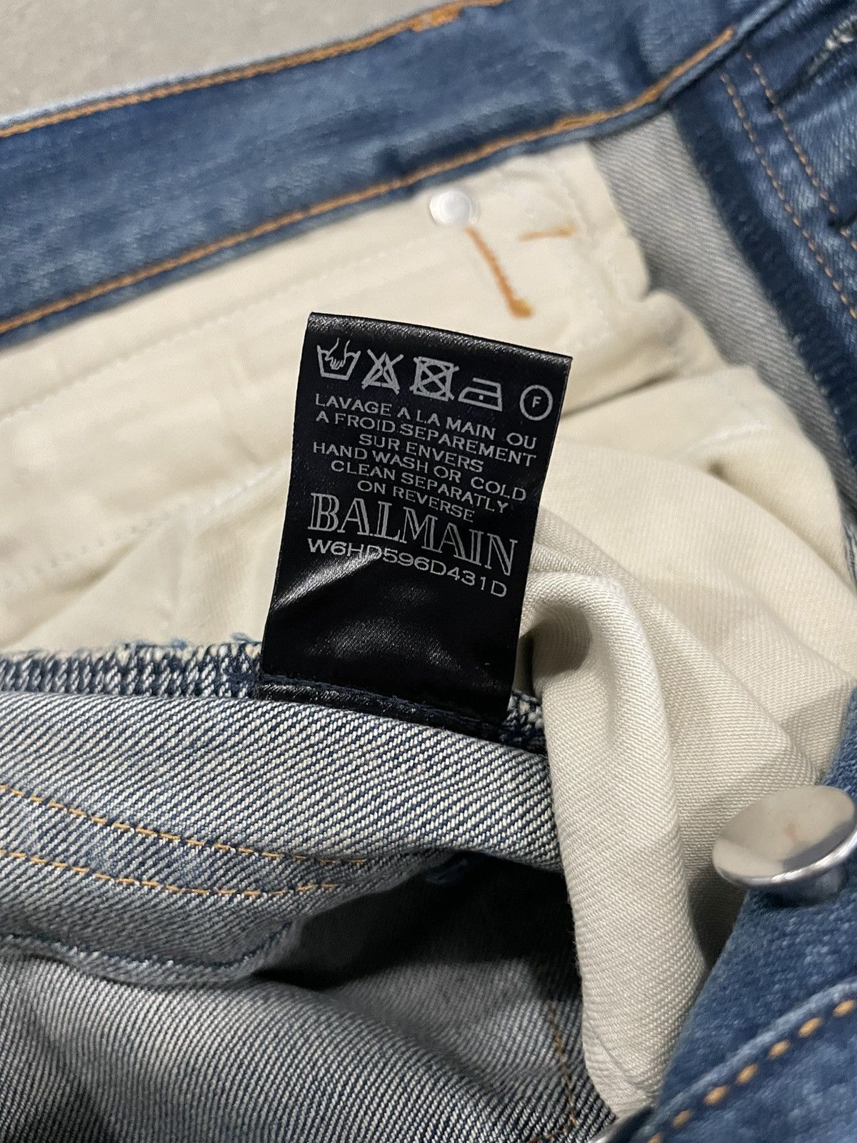 Balmain VERY RARE: S/S 2018 Balmain Destroyed Homme Skinny Jeans Size US 32 / EU 48 - 11 Thumbnail