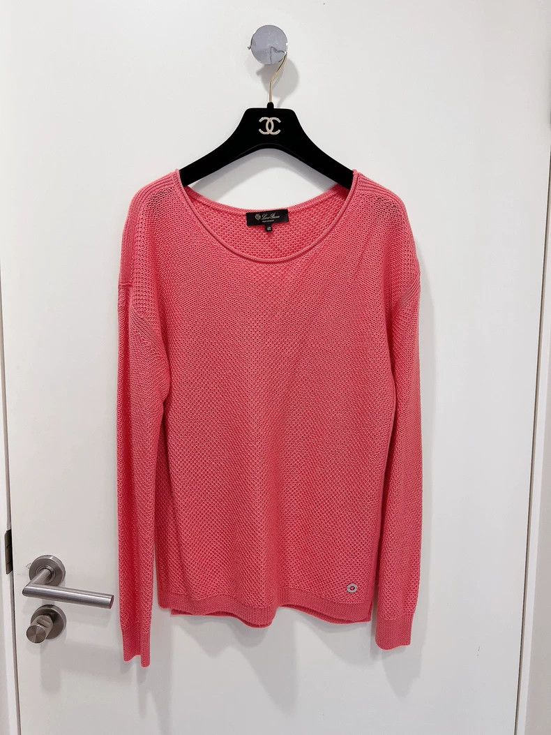 Loro Piana Loro Piana pink hollow knit sweater 2506-Nextarrow Size M / US 6-8 / IT 42-44 - 1 Thumbnail