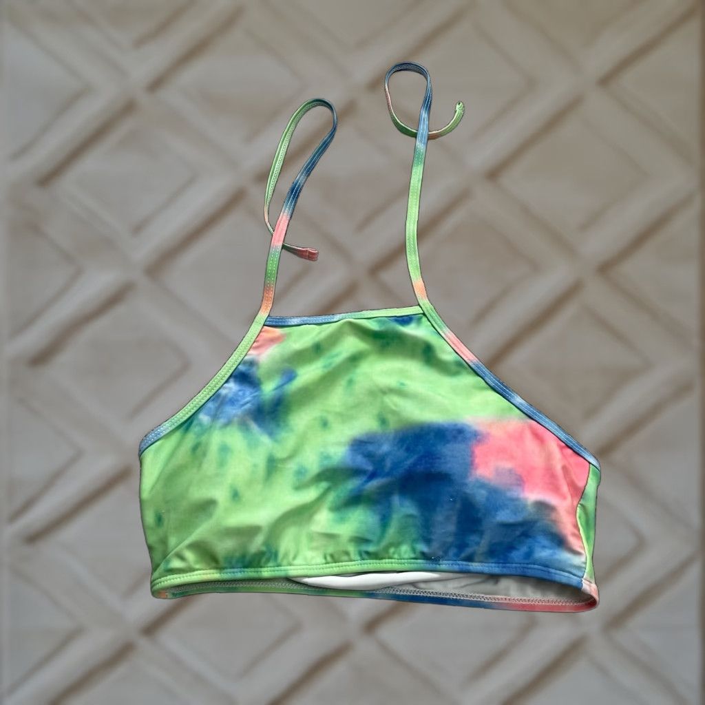 Shein SheIn Swimwear Bikini Top Women S Multicolor Tie Dye Halter Padded Beach Top Size S / US 4 / IT 40 - 1 Thumbnail