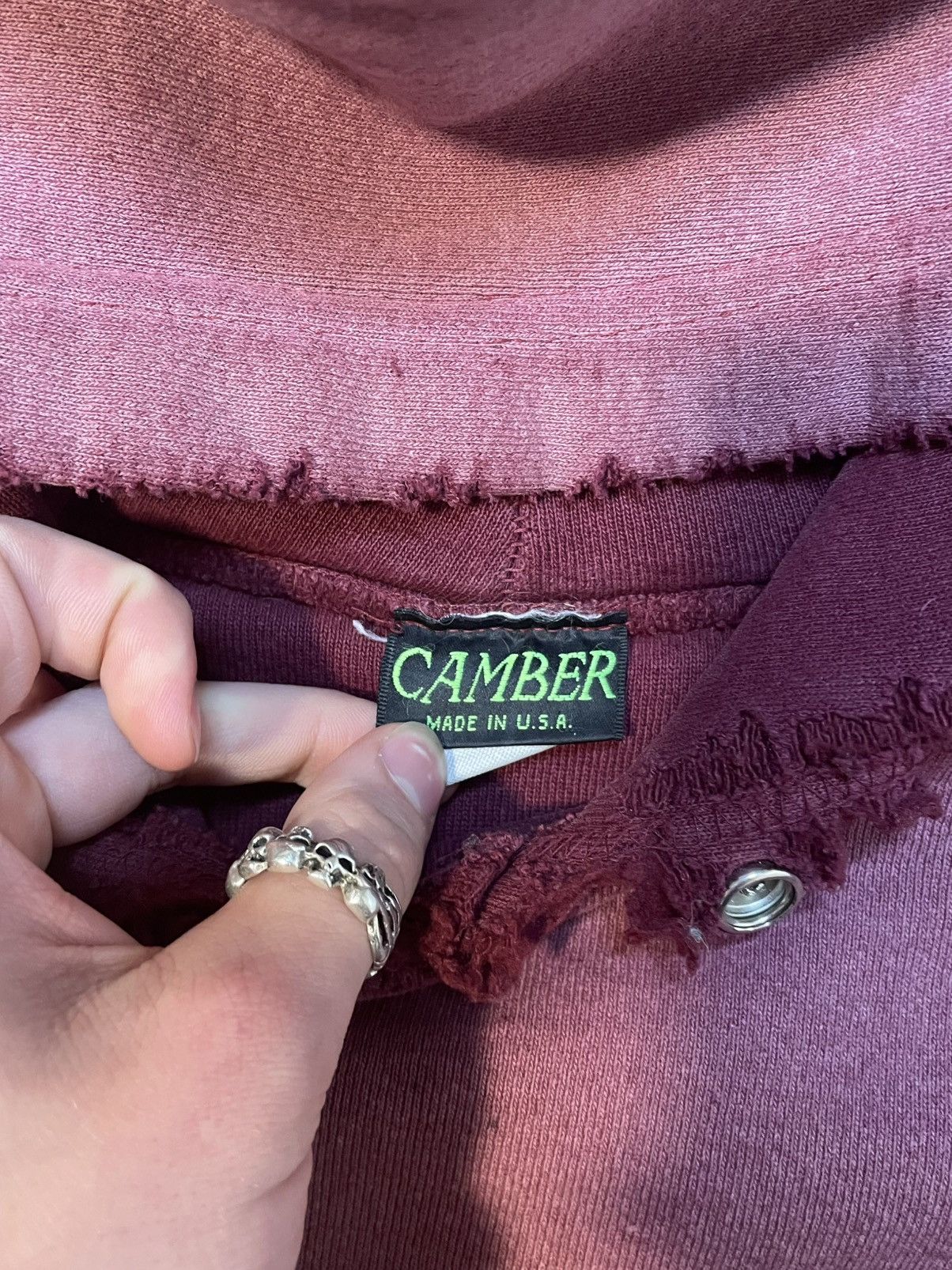Camber Vintage Thrashed 80s Camber Double Face Hoodie U.S.A Made Size US L / EU 52-54 / 3 - 3 Thumbnail