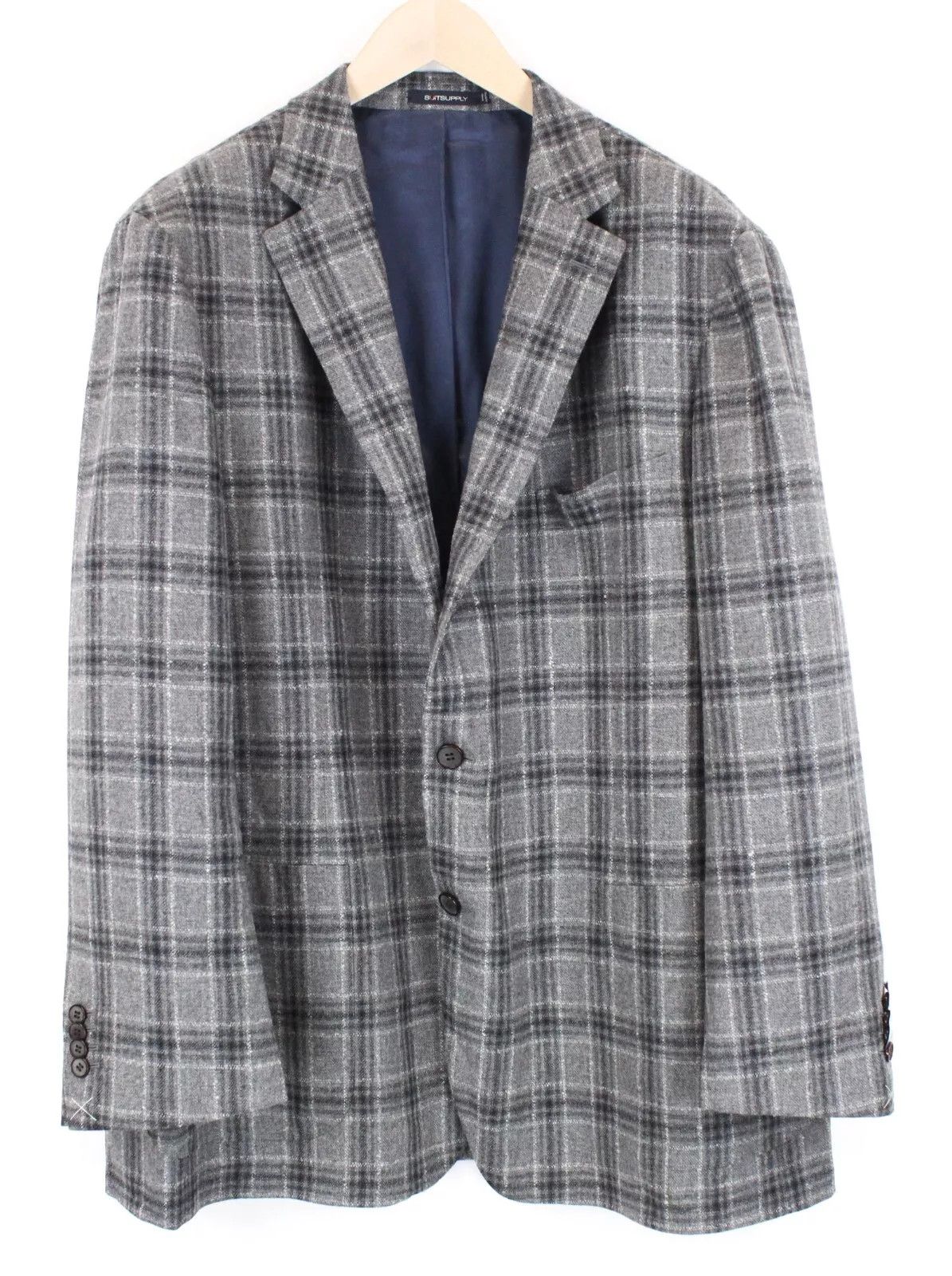 Suitsupply HAVANA UK54R Grey Wool Cashmere Blazer 59743 Size 54R - 2 Thumbnail