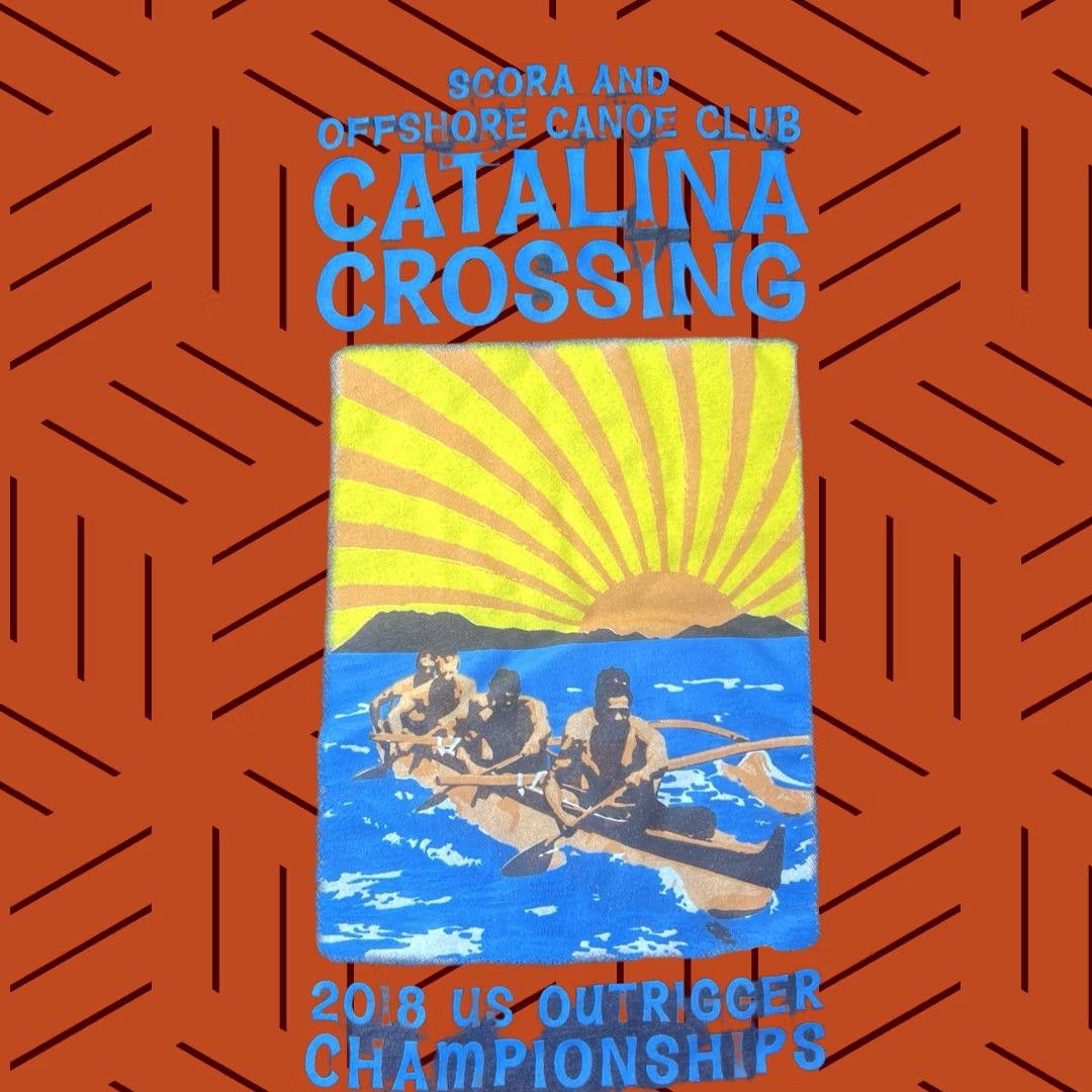 Vintage VINTAGE Catalina Channel Crossing Championships US Outrigger Canoe Club Shirt L Mens Gray District T-Shirt Graphic Print Logo Surfer 2018 Size US L / EU 52-54 / 3 - 1 Thumbnail