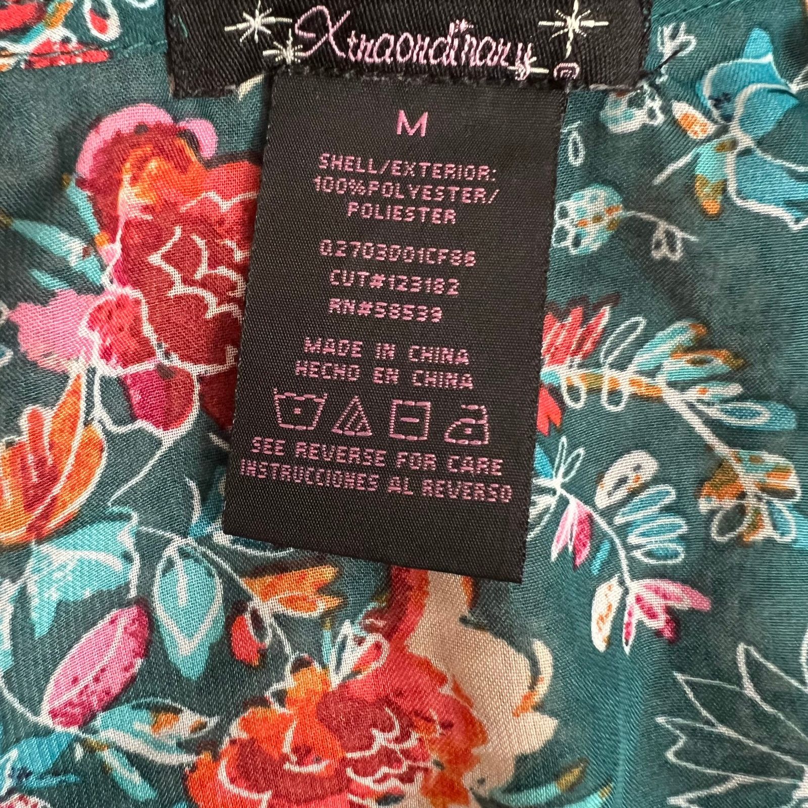 Other Xtraordinary Green Floral Print Short Sleeve Cardigan, M Size M / US 6-8 / IT 42-44 - 4 Thumbnail