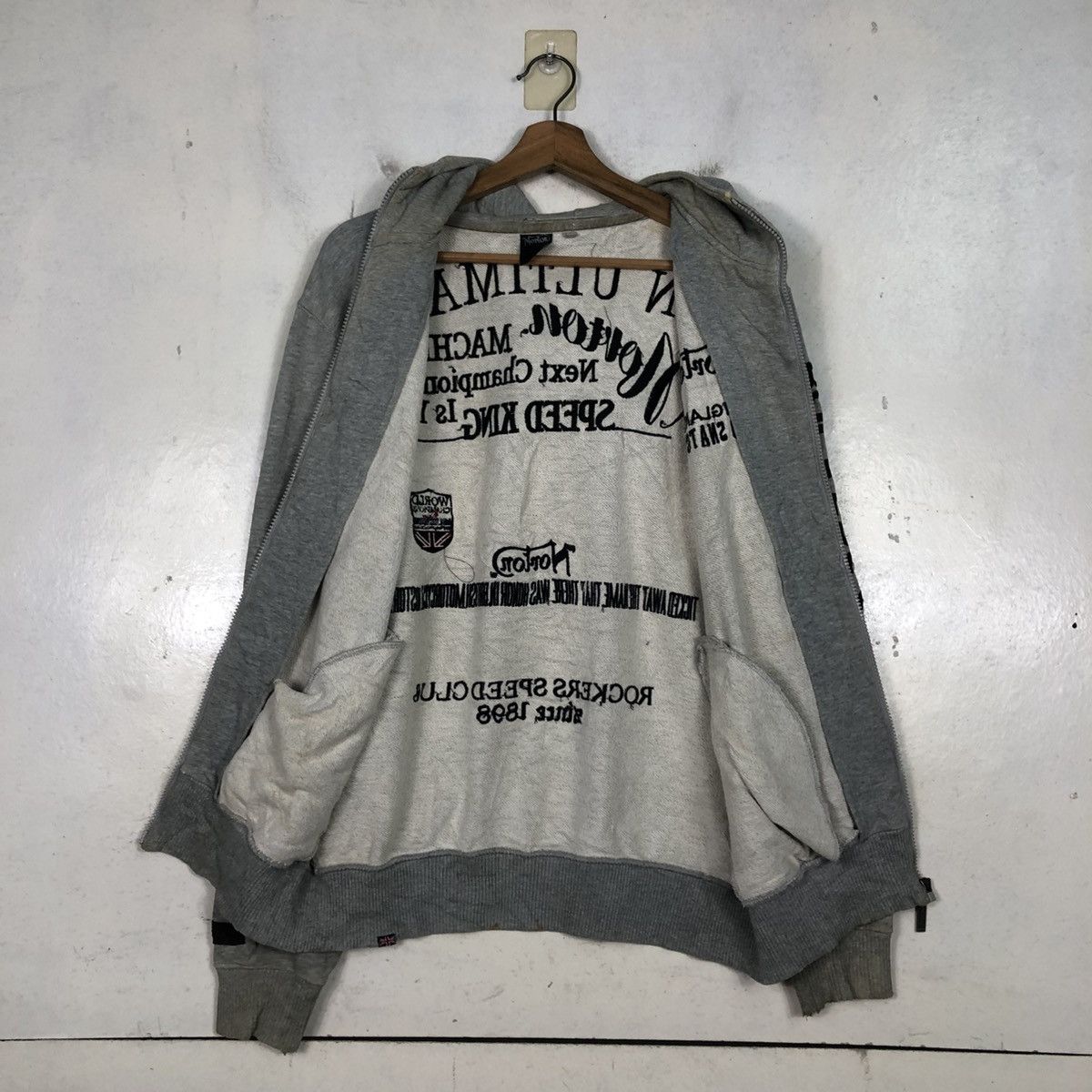 Norton 📌Punk Design Zipper Hoodie Jacket Norton Over Print Design Size US M / EU 48-50 / 2 - 18 Thumbnail