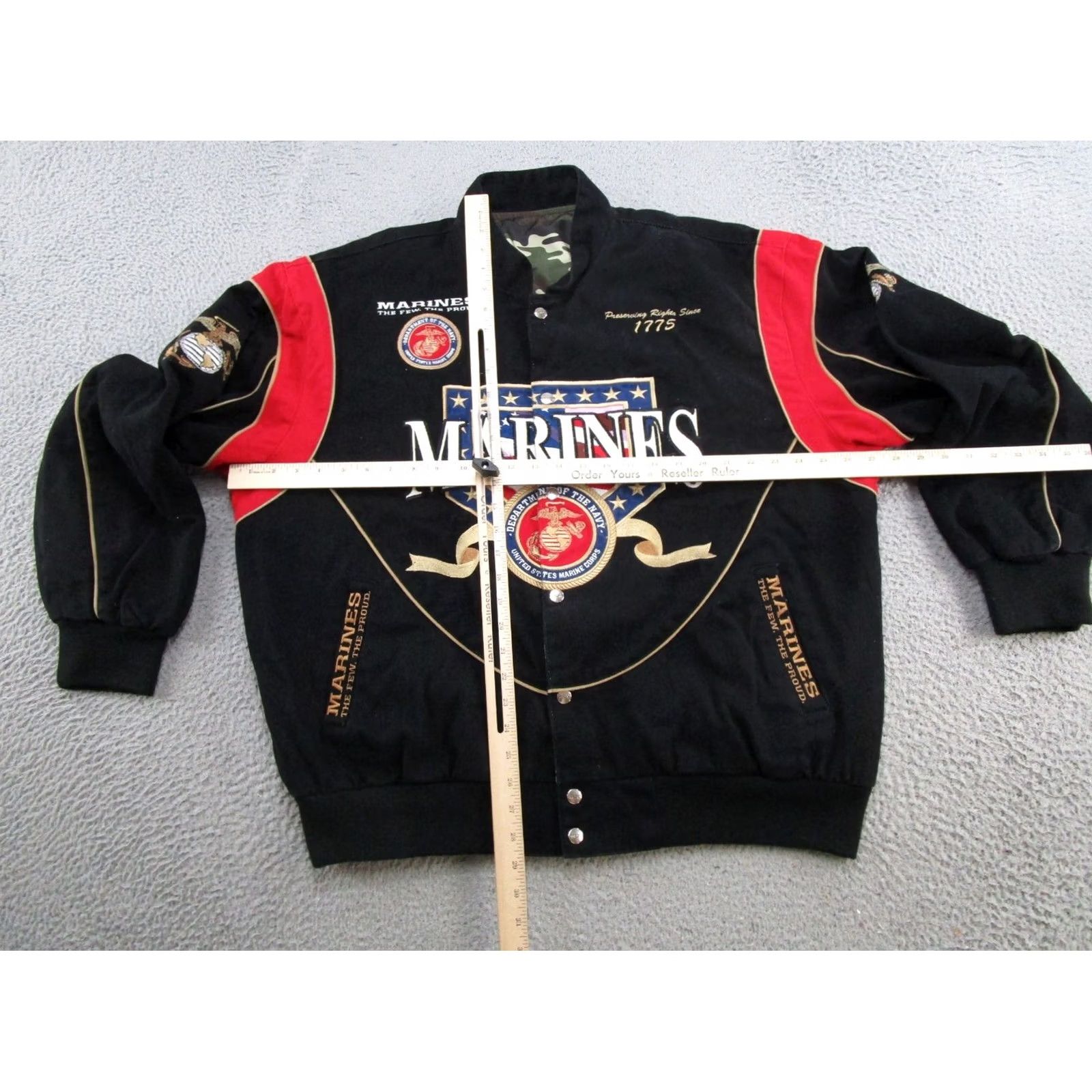Vintage COAST UNITED STATES MARINES EMBROIDERED REVERSIBLE CAMO JACKET Mens XL Size Embroidered Marine Bomber Jacket Size US XL / EU 56 / 4 - 4 Thumbnail