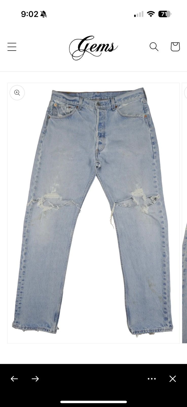 Designer × Levi's Vintage Clothing Levi’s 501 Vintage Denim Size US 32 / EU 48 - 1 Thumbnail