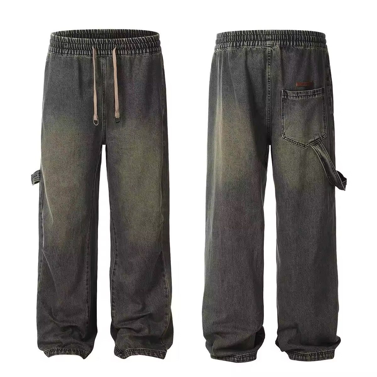 Japanese Brand × Jean Hiphop elastic waist straight leg jeans Size US 30 / EU 46 - 5 Thumbnail