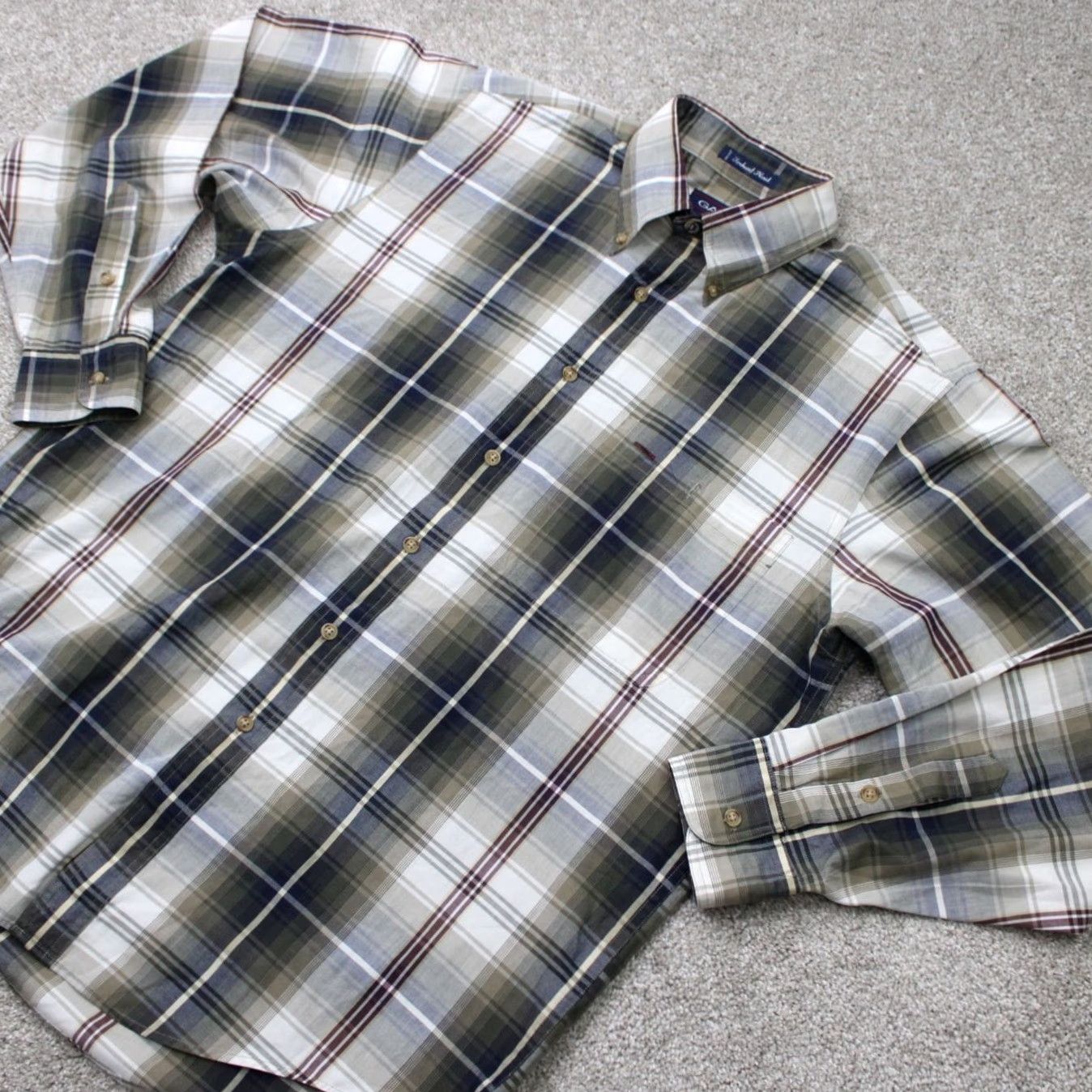Gant GANT Shirt Mens XL Green Plaid Button-Down Long Sleeve Cotton/Poly Twill Foxhunt Vintage? No Size US XL / EU 56 / 4 - 4 Thumbnail