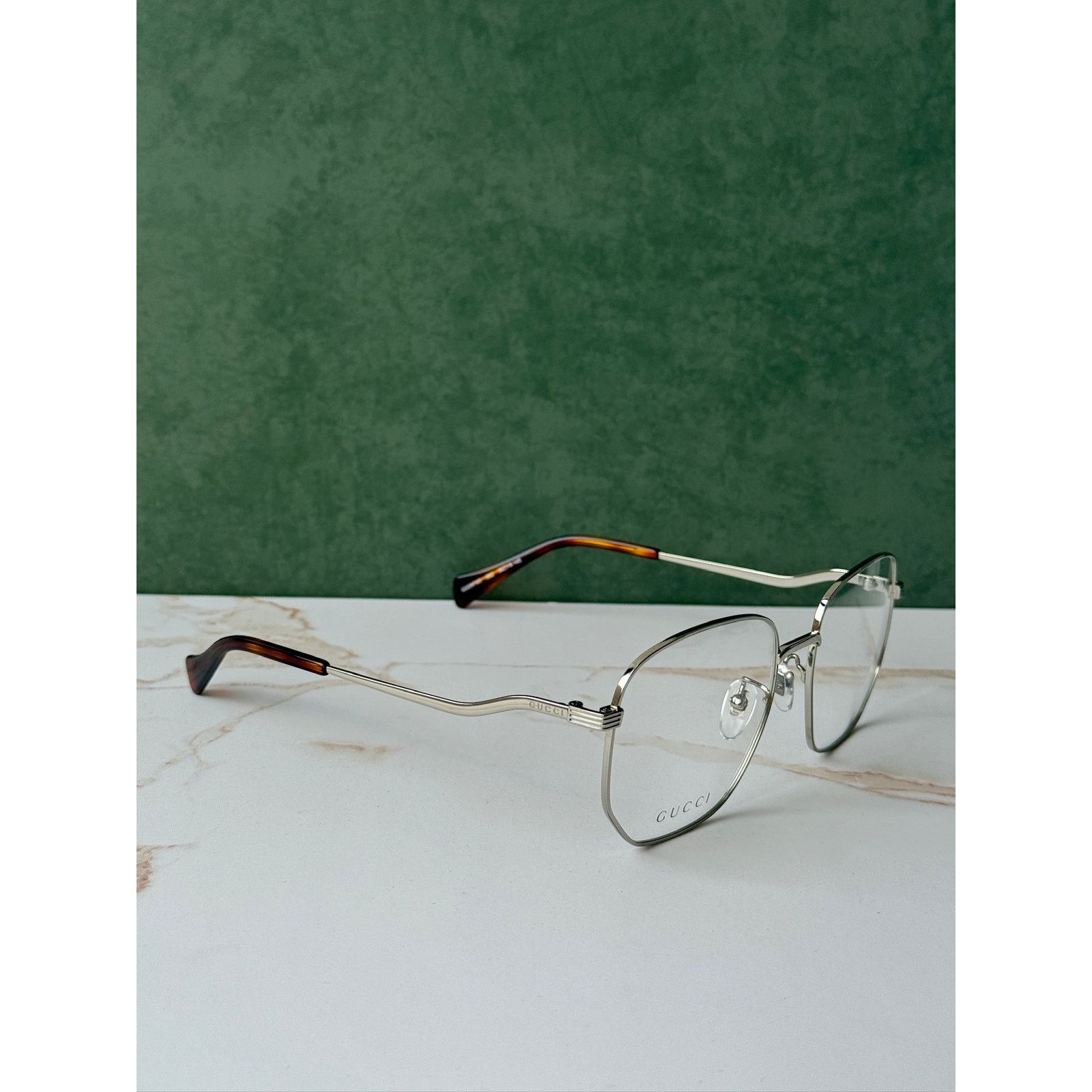 Gucci NEW Gucci GG0973O Silver Metal Oversized Square Frames Size ONE SIZE - 8 Thumbnail