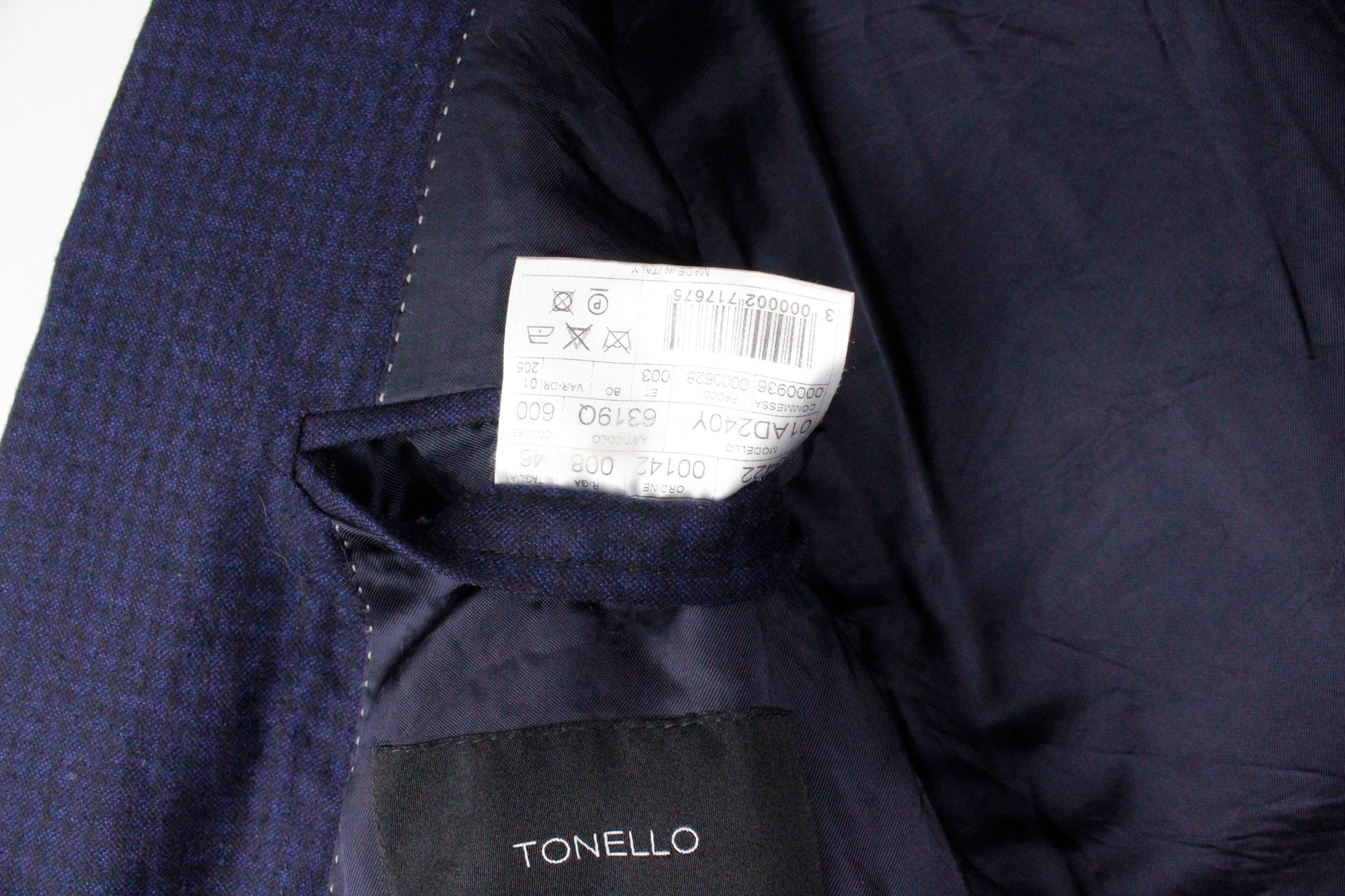 Tonello Tonello CLAUDIO TONELLO Navy Virgin Wool Formal Suit Size US S / EU 44-46 / 1 - 10 Thumbnail