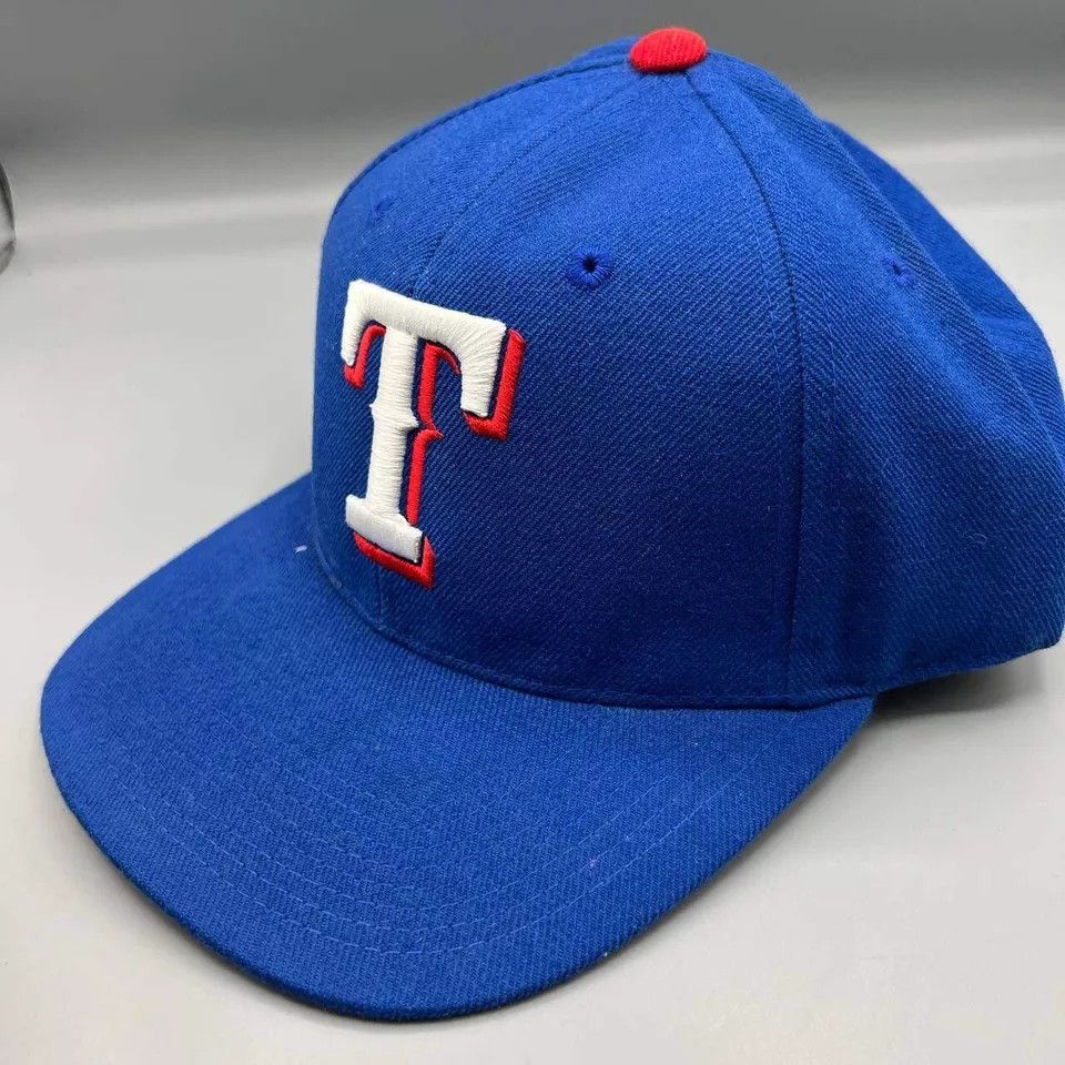 Vintage Texas Rangers Hat Men Blue Gray Outdoor Cap MLB Snap Back Size ONE SIZE - 9 Thumbnail