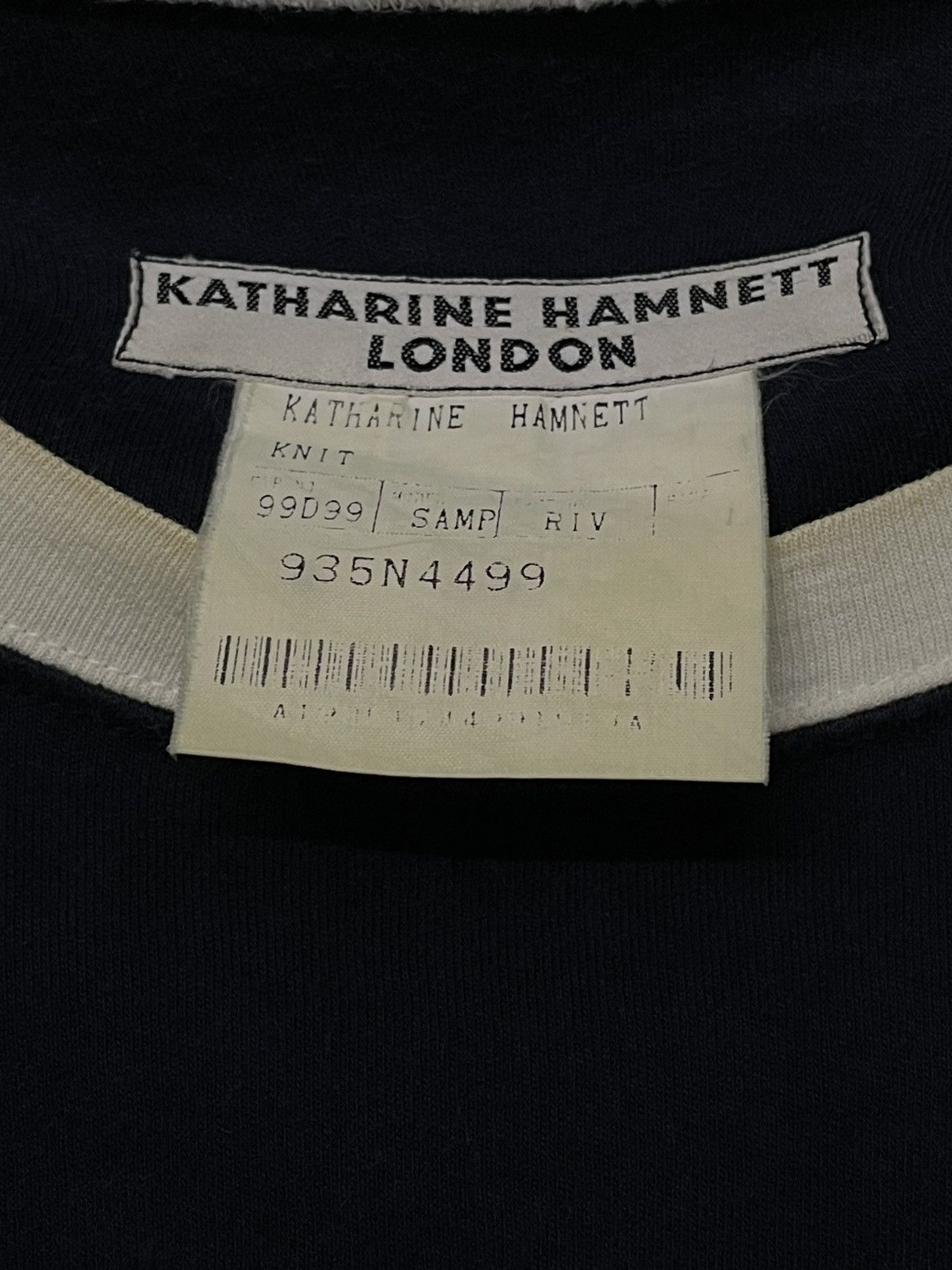 Designer × Katharine Hamnett London × Vintage Vintage 90s Designer Katherine Hamnett Og Script Tshirt Size US L / EU 52-54 / 3 - 6 Thumbnail