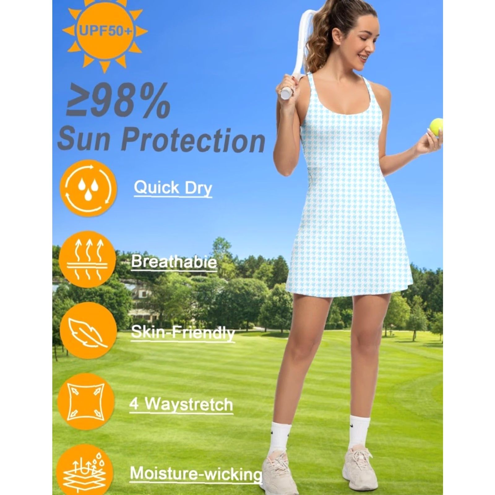 Vintage GGOV Tennis Golf Dress Womens Size XS Pastel Blue Sleeveless Crisscross Back Shirts? Size XS / US 0-2 / IT 36-38 - 4 Thumbnail
